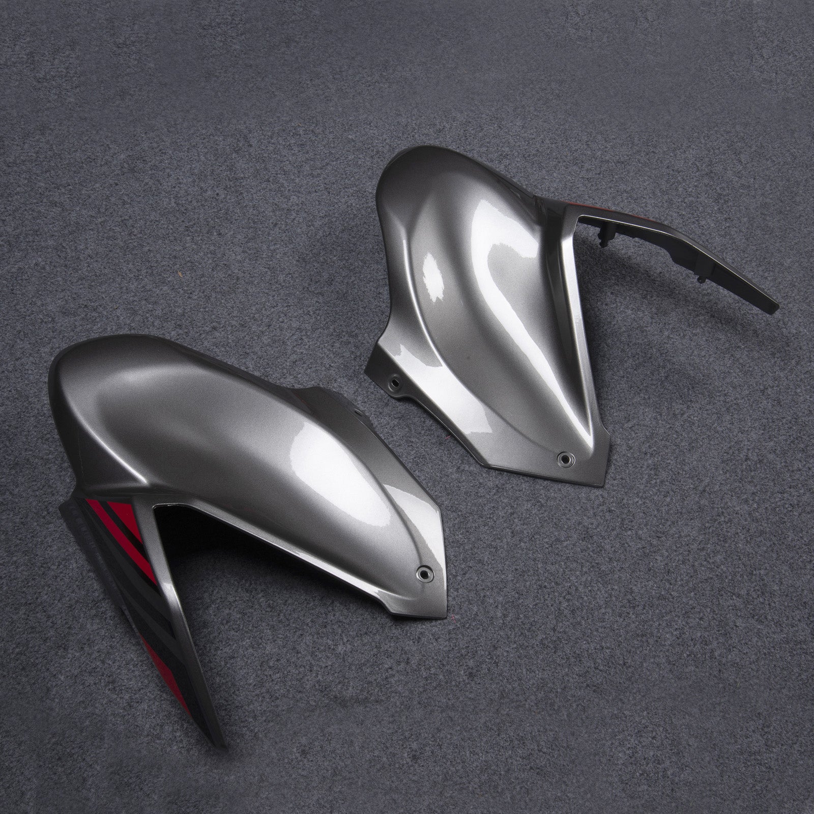 Amotopart Carena per Kawasaki Z900 2017-2019 Argento Rosso Iniezione Carrozzeria Plastica ABS Generico