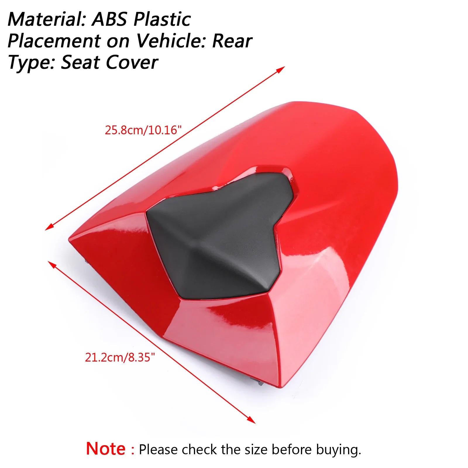Daytona 675 y 675R 2013-2018 Sede del pasajero trasero en ABS