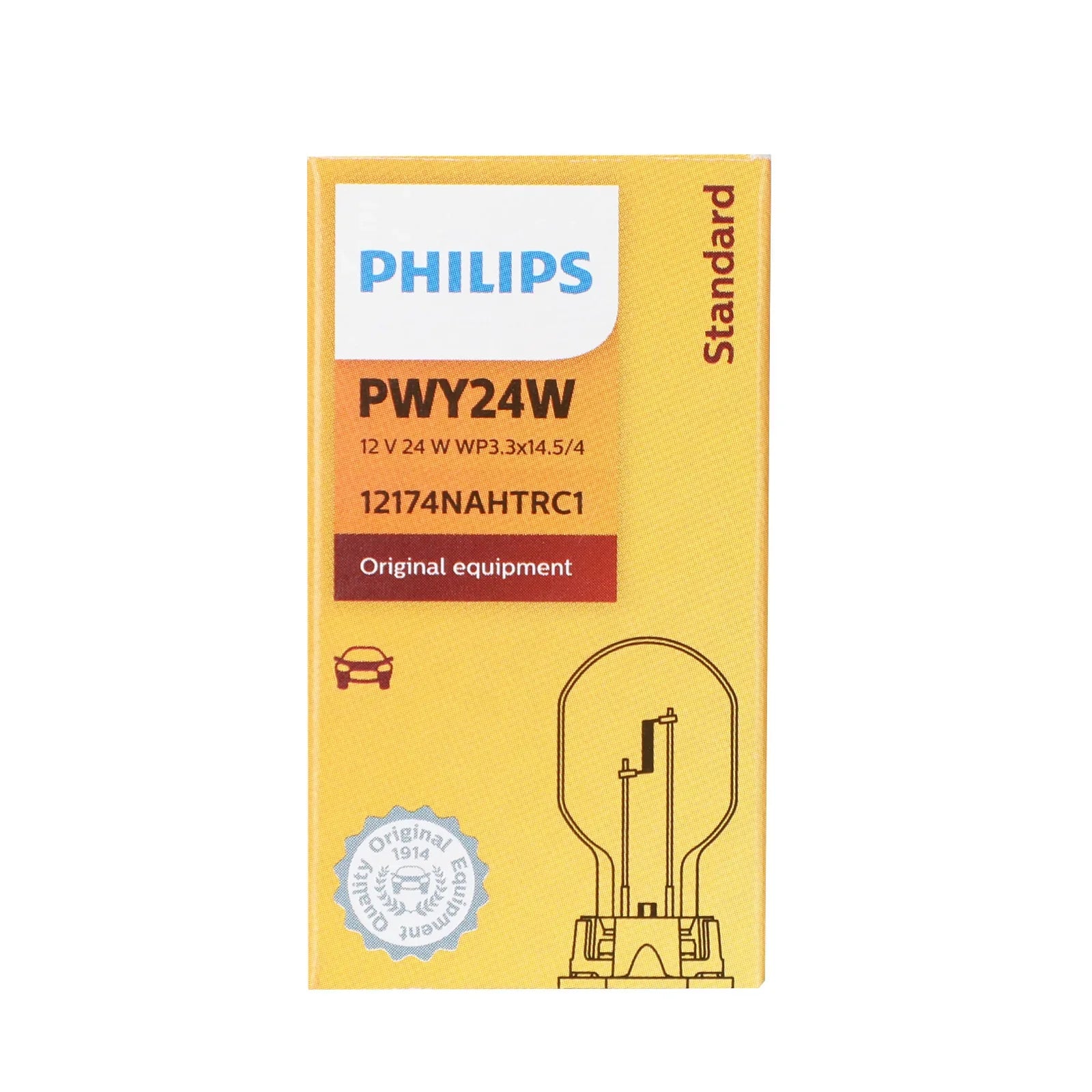 Per Philips 12174NAHTRC1 Lampadine ausiliarie standard per auto PWY24W 12V24W WP3.3x14.5/4 Generico