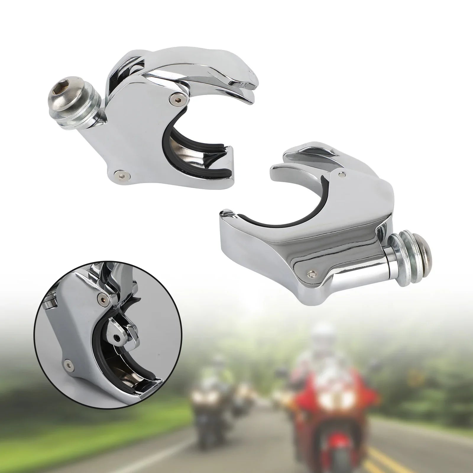 Uchwyt zaciskowy widelca przedniej szyby do Dyna Street Bob Wide Glide 2006+ Generic