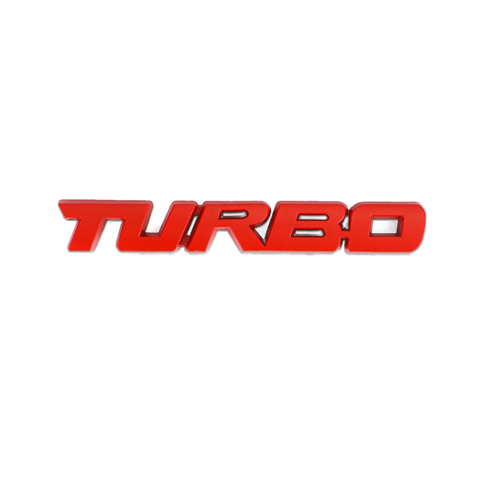 3D Metal Turbo Logo Emblema Emblema Insignia Pegatina Tronco de troncal Calcomanía de plata genérica