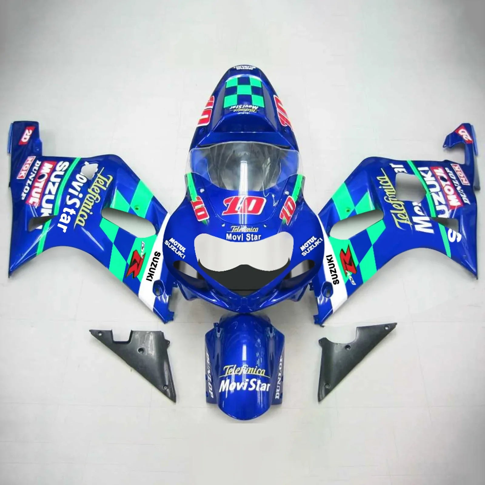 Amotopart Suzuki GSXR750 2001-2003 Kit carenatura carrozzeria in plastica ABS