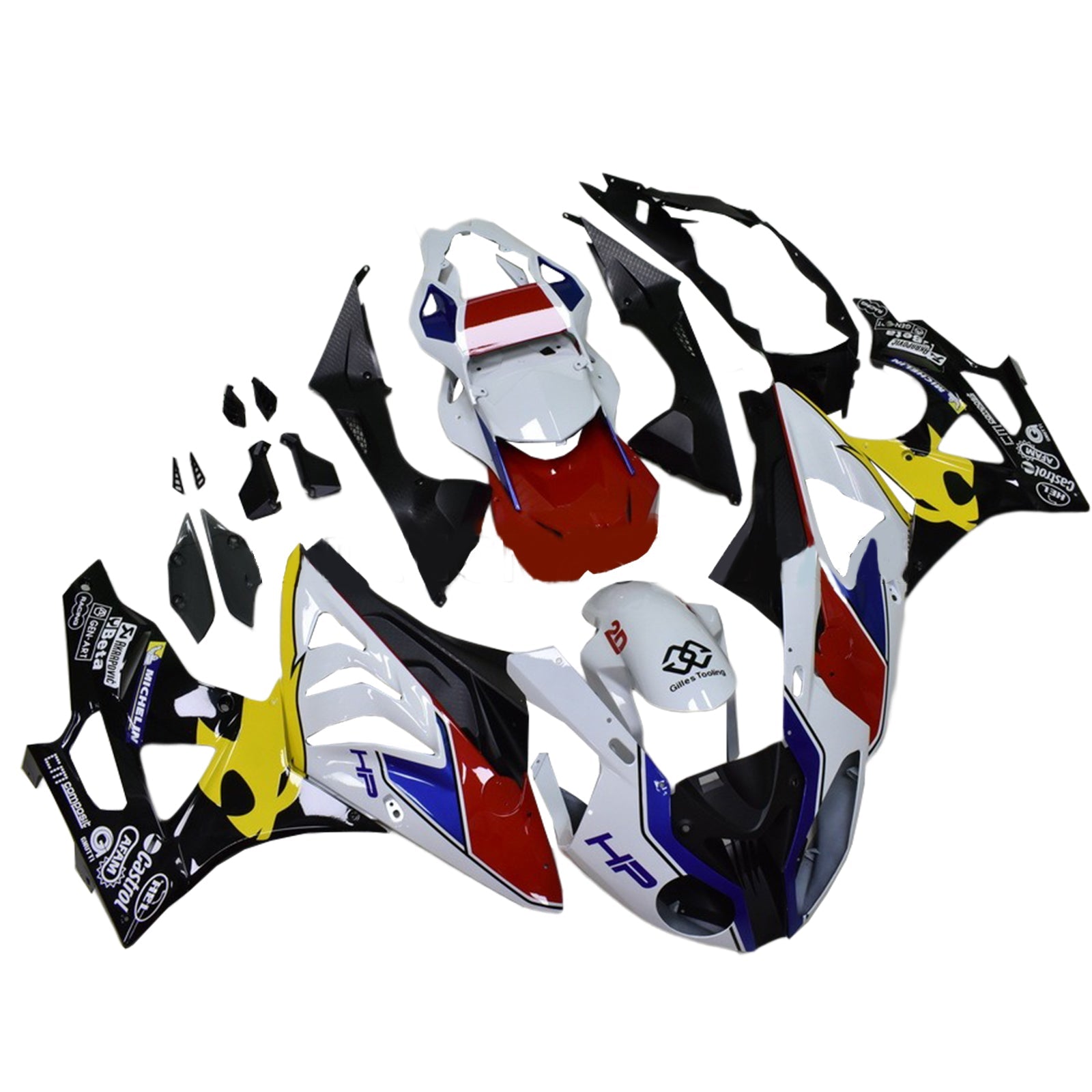 Amotopart BMW S1000RR 2009-2014 Kit de carénage Carrosserie Plastique ABS