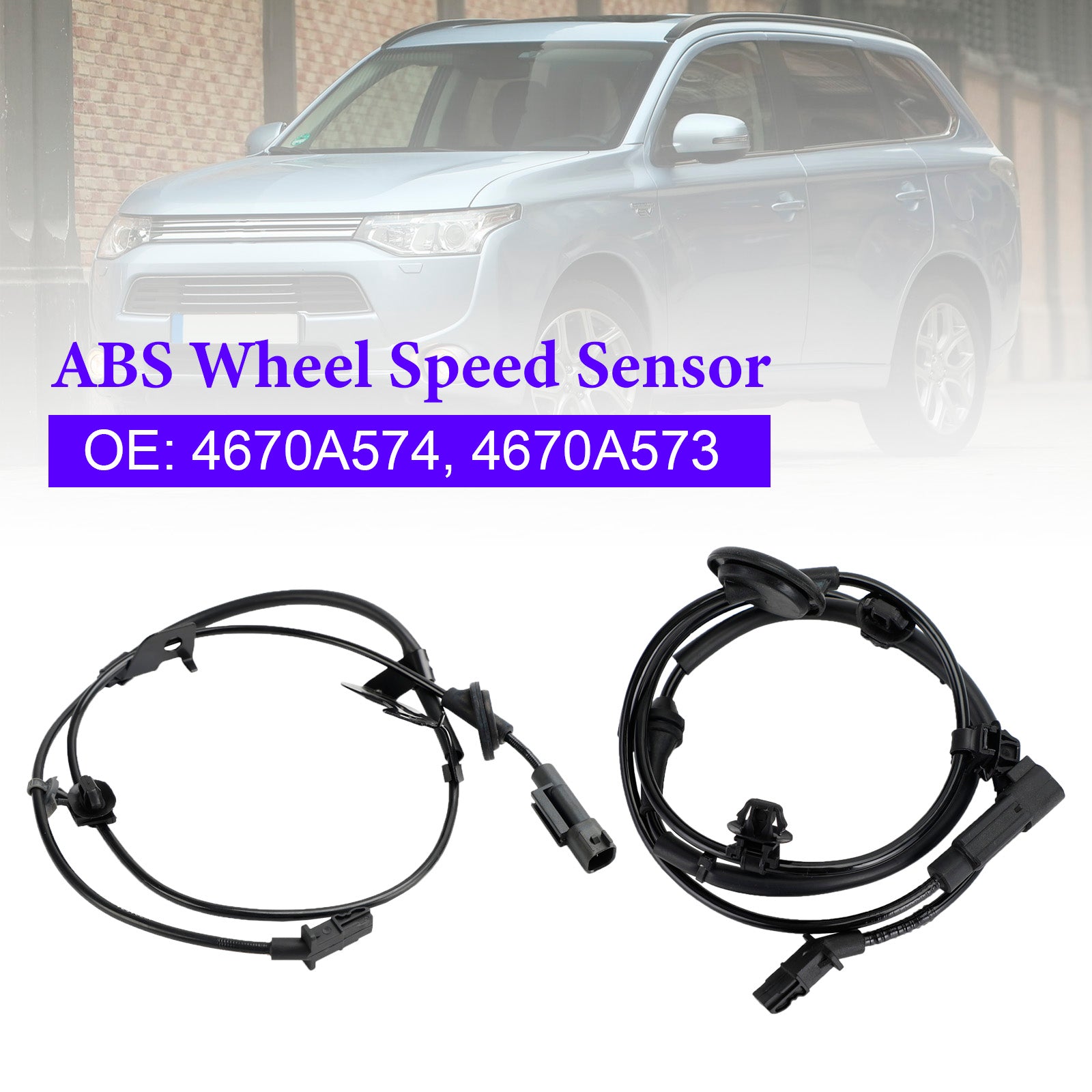 Sensor de velocidad ABS trasero izquierdo y derecho de 2 piezas para Mitsubishi Outlander III 2010 en adelante