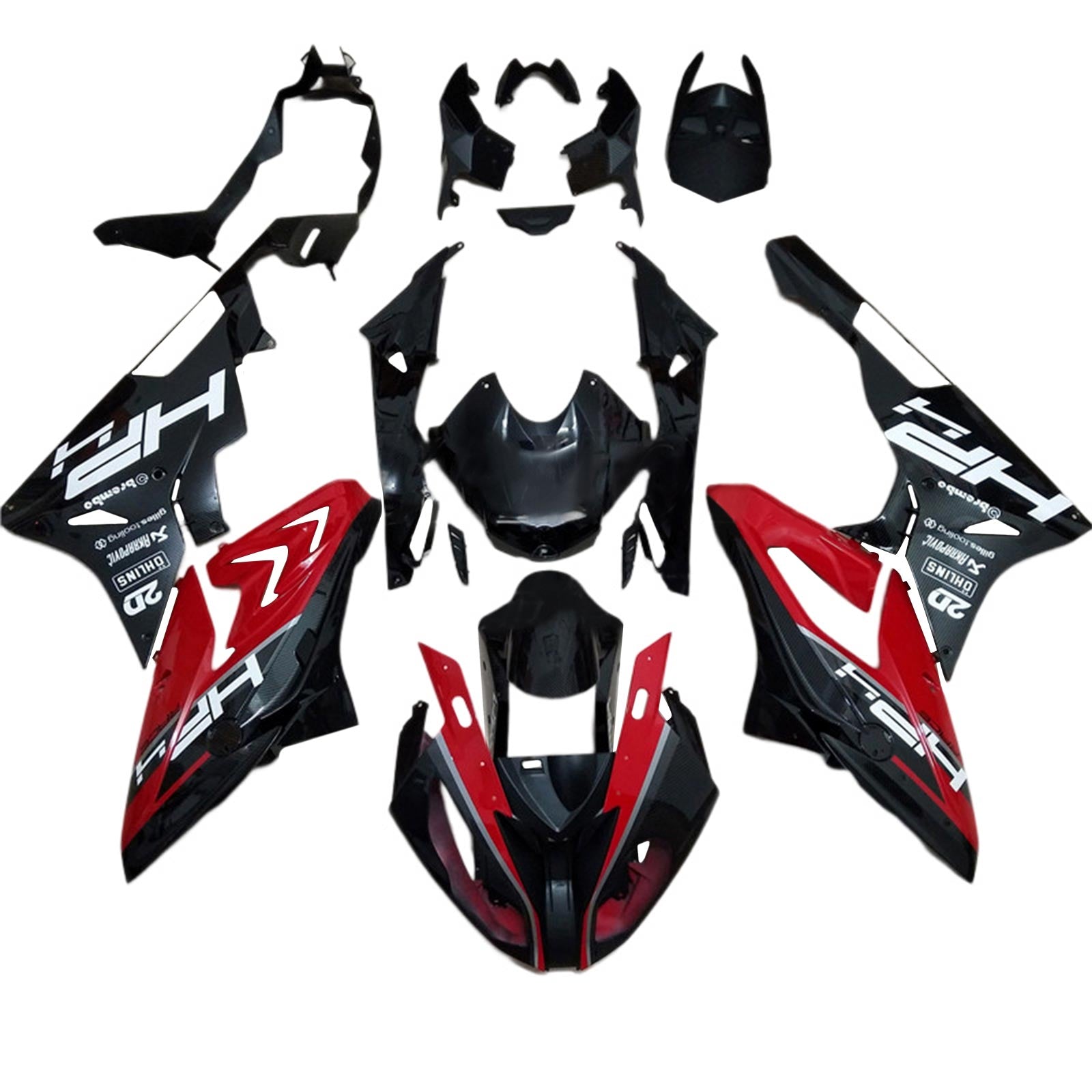 Amotopart BMW S1000RR 2015-2016 Kit kvadratni plastični abs