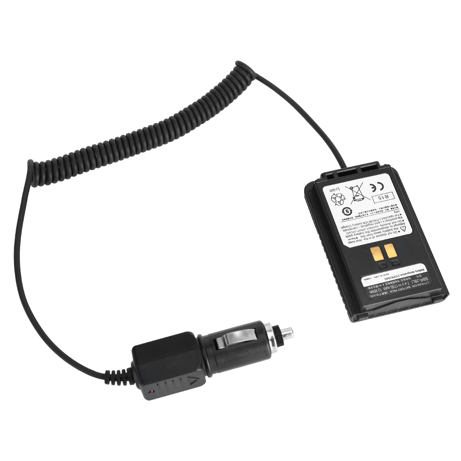 Eliminatore di batteria per caricabatteria da auto Sbr-28Li per accessori radio talkie Ft4X Ft4Xr