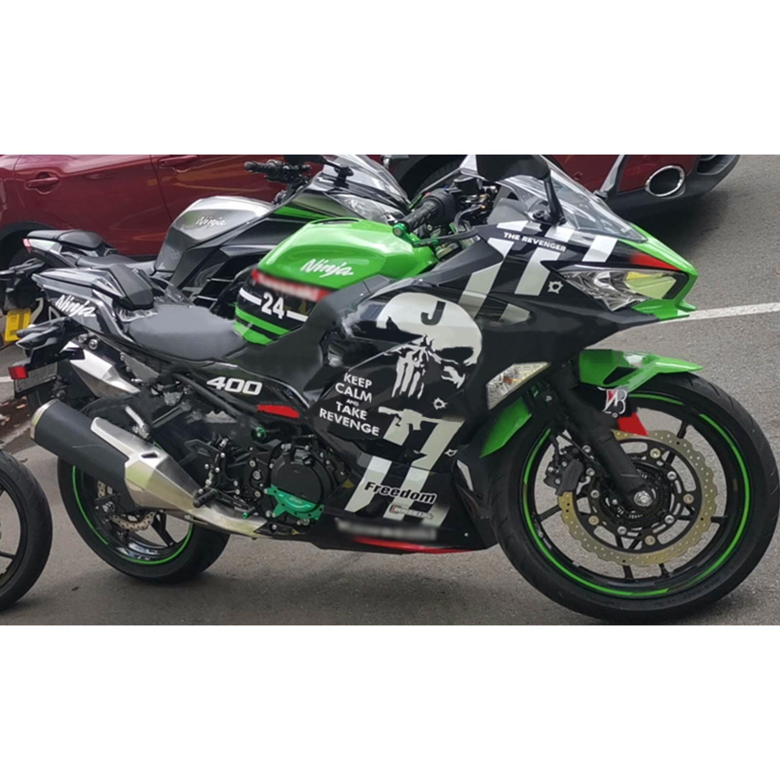 Amotopart kawasaki ex400 ninja400 2018-2023 komplet poštenosti corrier plastični abs