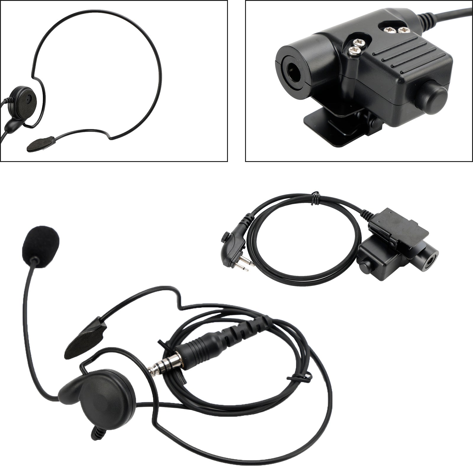 7.1-C7 Achterstekker Tactische Headset 6 Pin U94 PTT voor HYT TD500 TD510 TD520