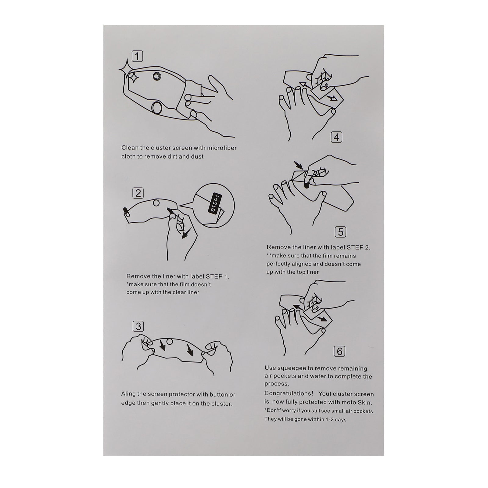 Bardzo przezroczysta osłona ekranu deski rozdzielczej dla Generic Maxsym Tl500