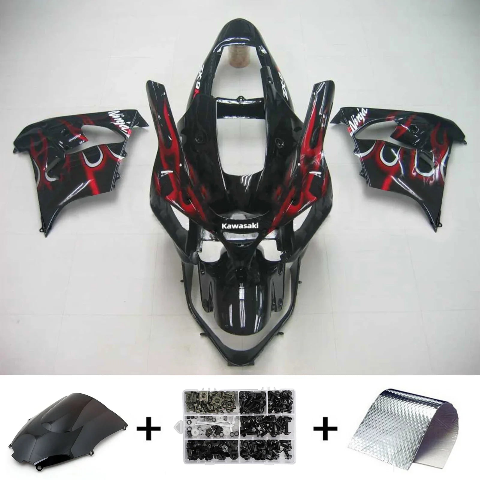 Zestaw nadwozia Amotopart Fairing do Kawasaki ZX9R 2002-2003 Generic