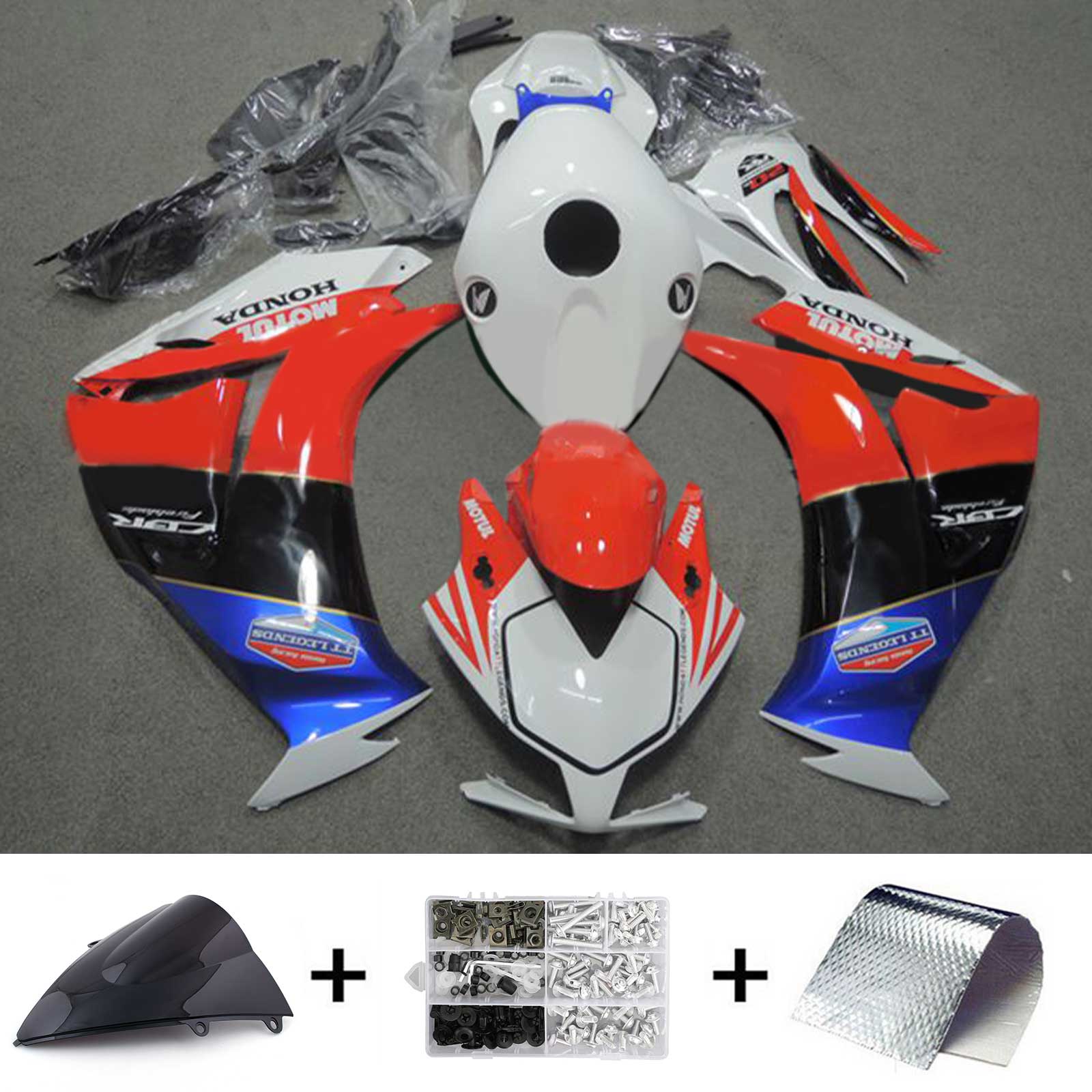 Amotopart Honda CBR1000RR 2012-2016 ABS muovinen korin suojasarja
