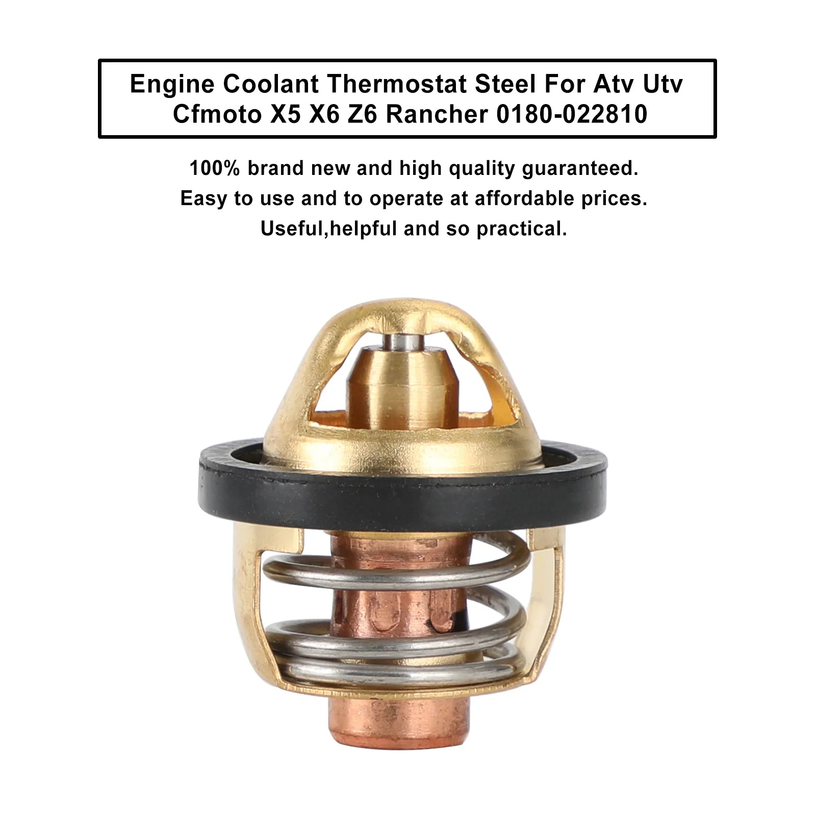 Atv Utv Cfmoto X5 X6 Z6 Rancher 0180-022810 Thermostat de liquide de refroidissement moteur Acier
