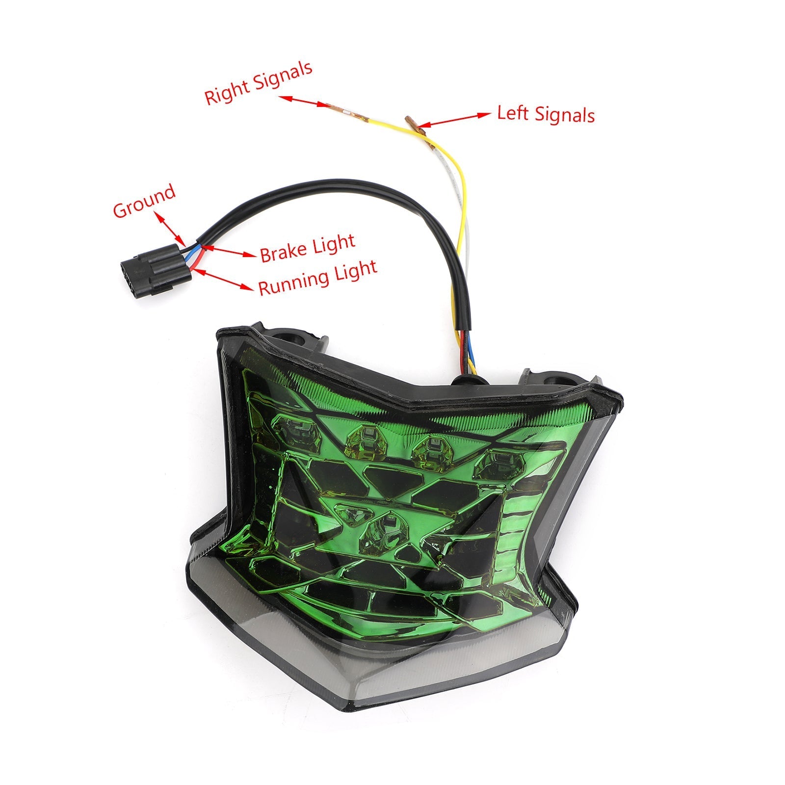 Clignotants de frein à LED feu arrière pour Kawasaki Z650 Ninja 650 Z900 17-19 argent générique