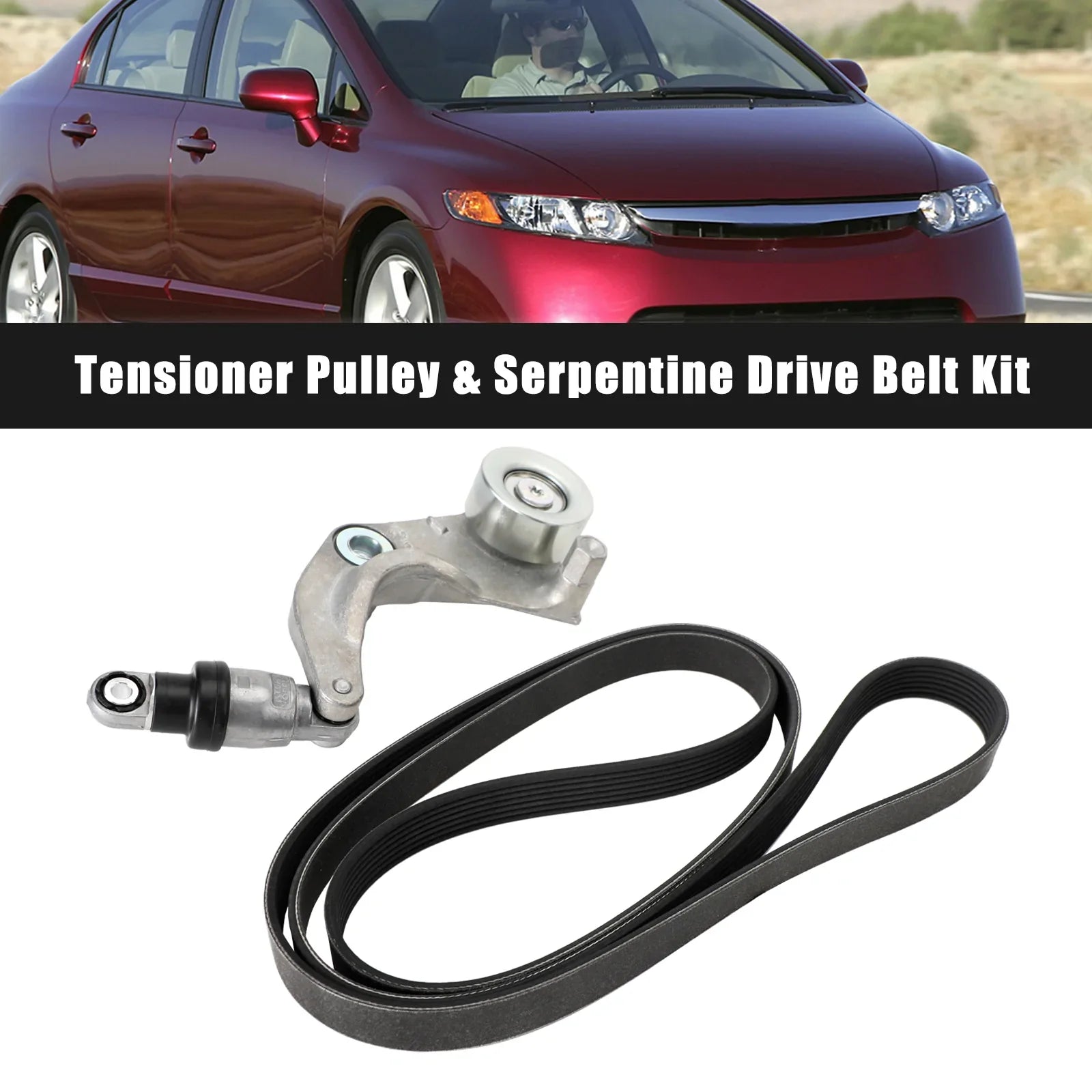 2006-2011 Honda Civic 1.8L Zestaw paska napinacza i paska napędowego Serpentine
