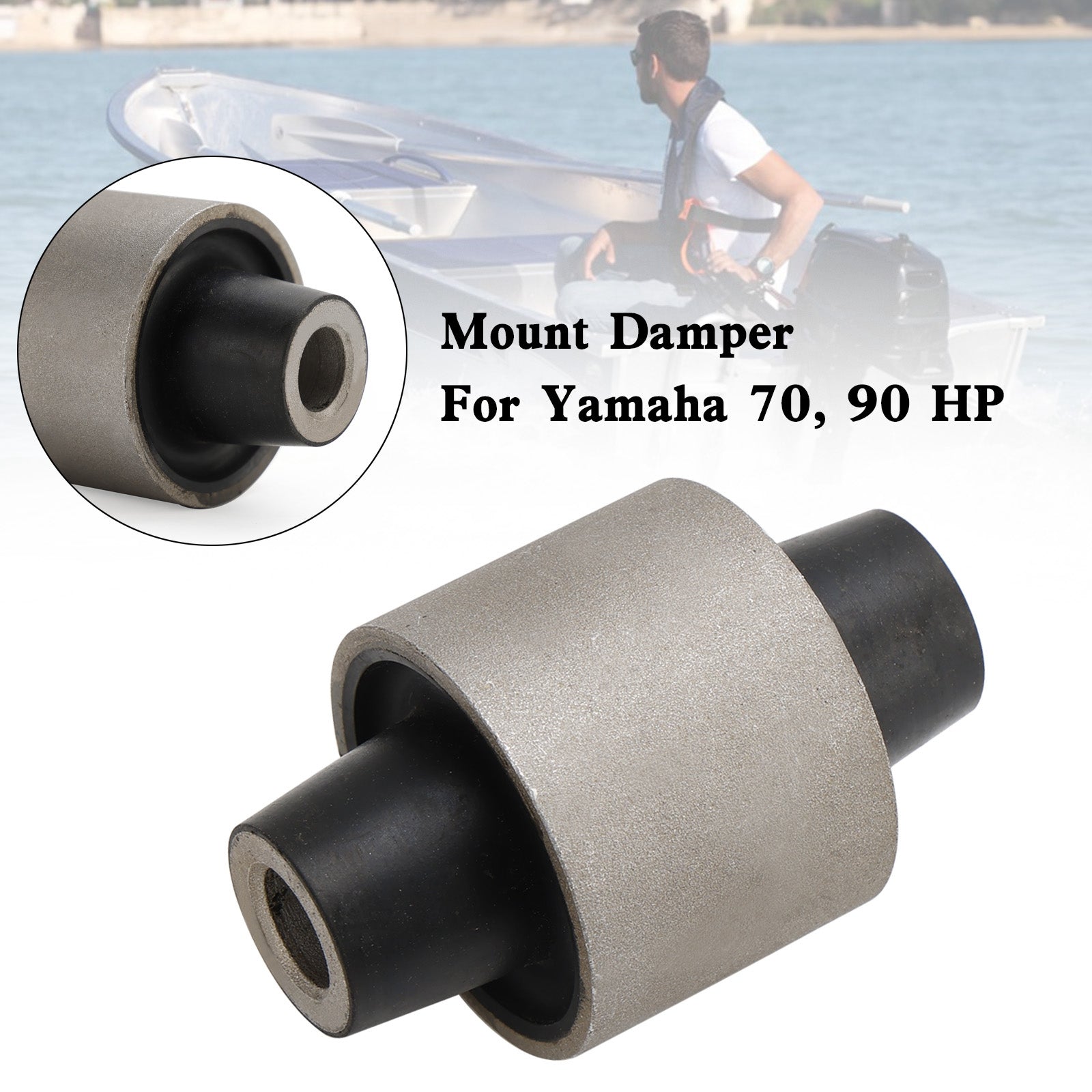 688-44555-00-94 Mount Amortisseur Côté Inférieur Pour YAMAHA Hors-Bord 70/90 HP X2 PCS