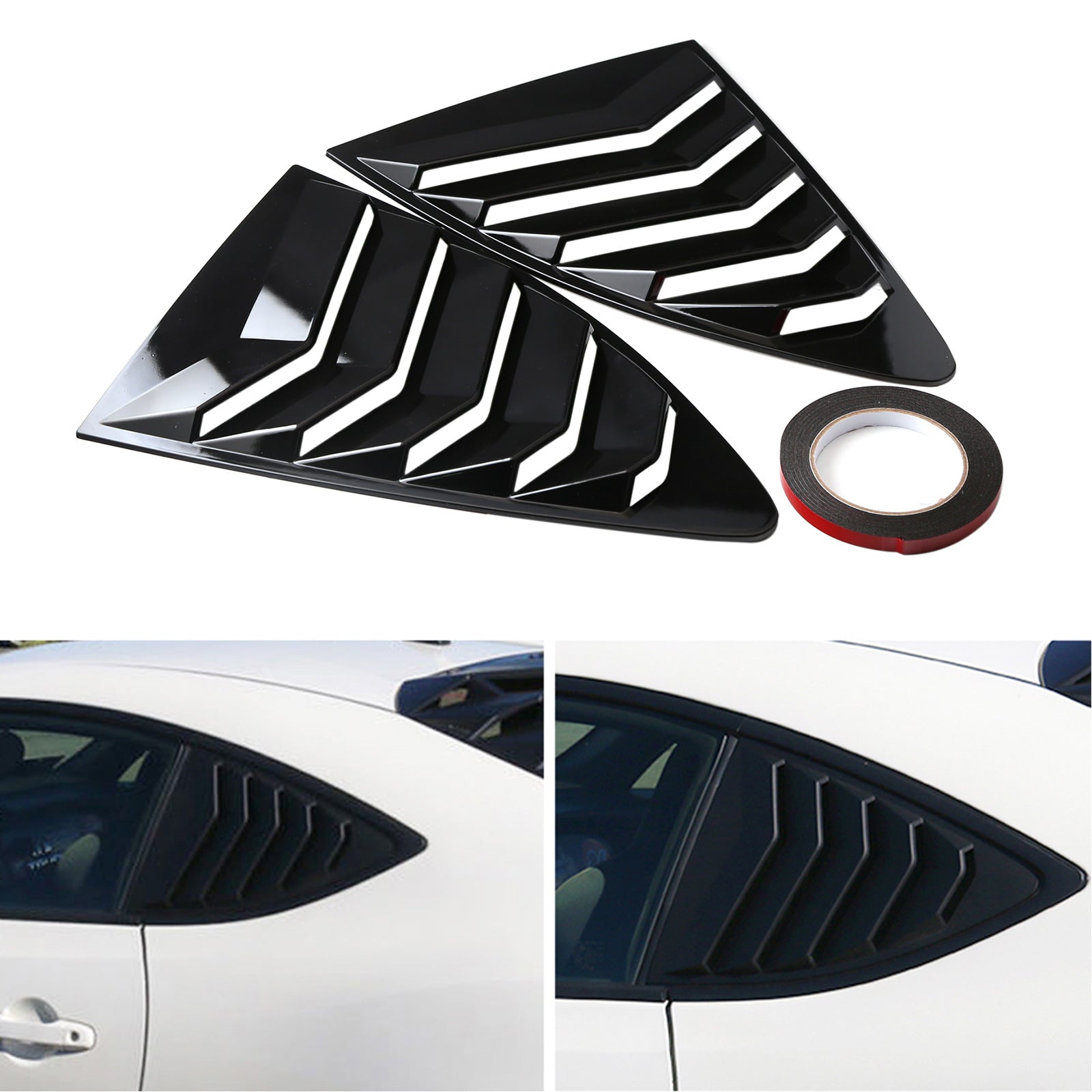 Persienne latérale noire brillante pour Scion FRS BRZ Toyota 86 GT86 générique 2013-2018