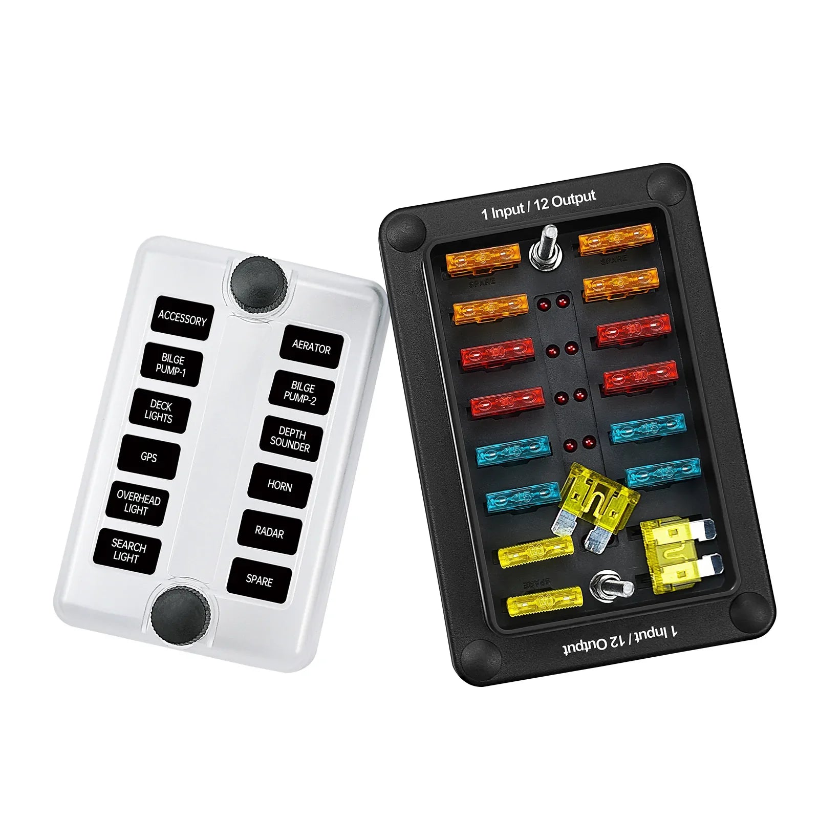 Support de bloc de boîte à fusibles à lame 6 voies/12 voies ATO ATC pour bateau marin de voiture étanche