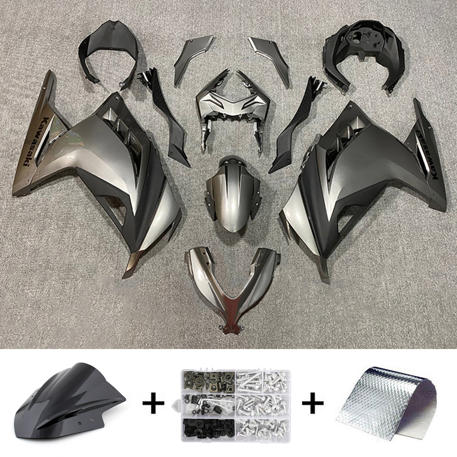 Amotopart Kawasaki EX300/Ninja 300 2013-2017 ABS kunststof carrosseriekuipset