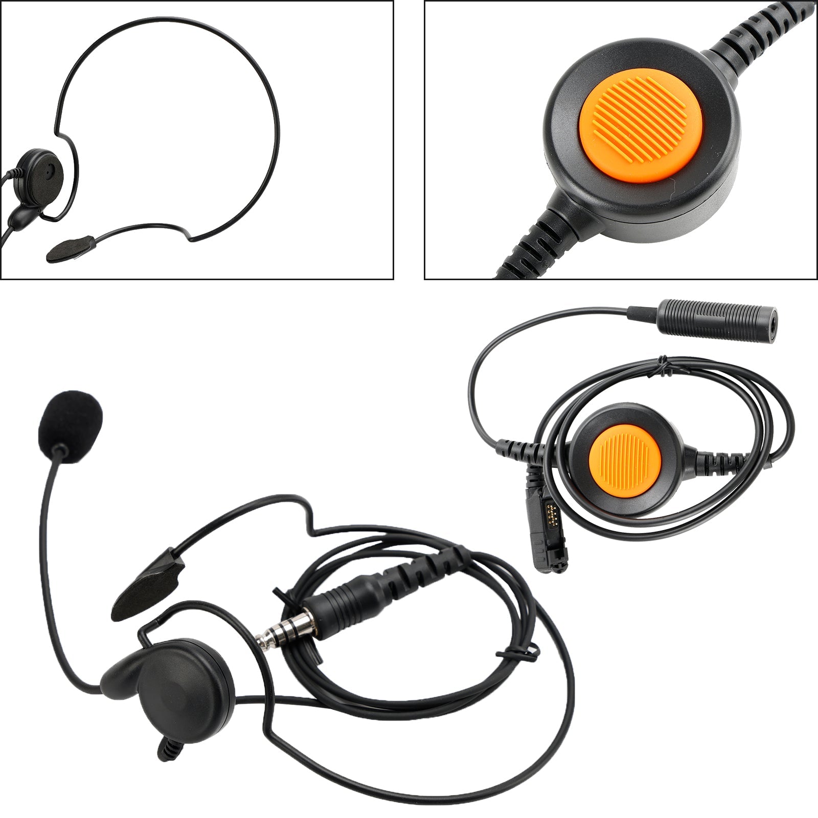 Para IMTP3100 MTP3150 MTP3250 6 pines PTT 7,1-C7 auriculares tácticos con conector de montaje trasero