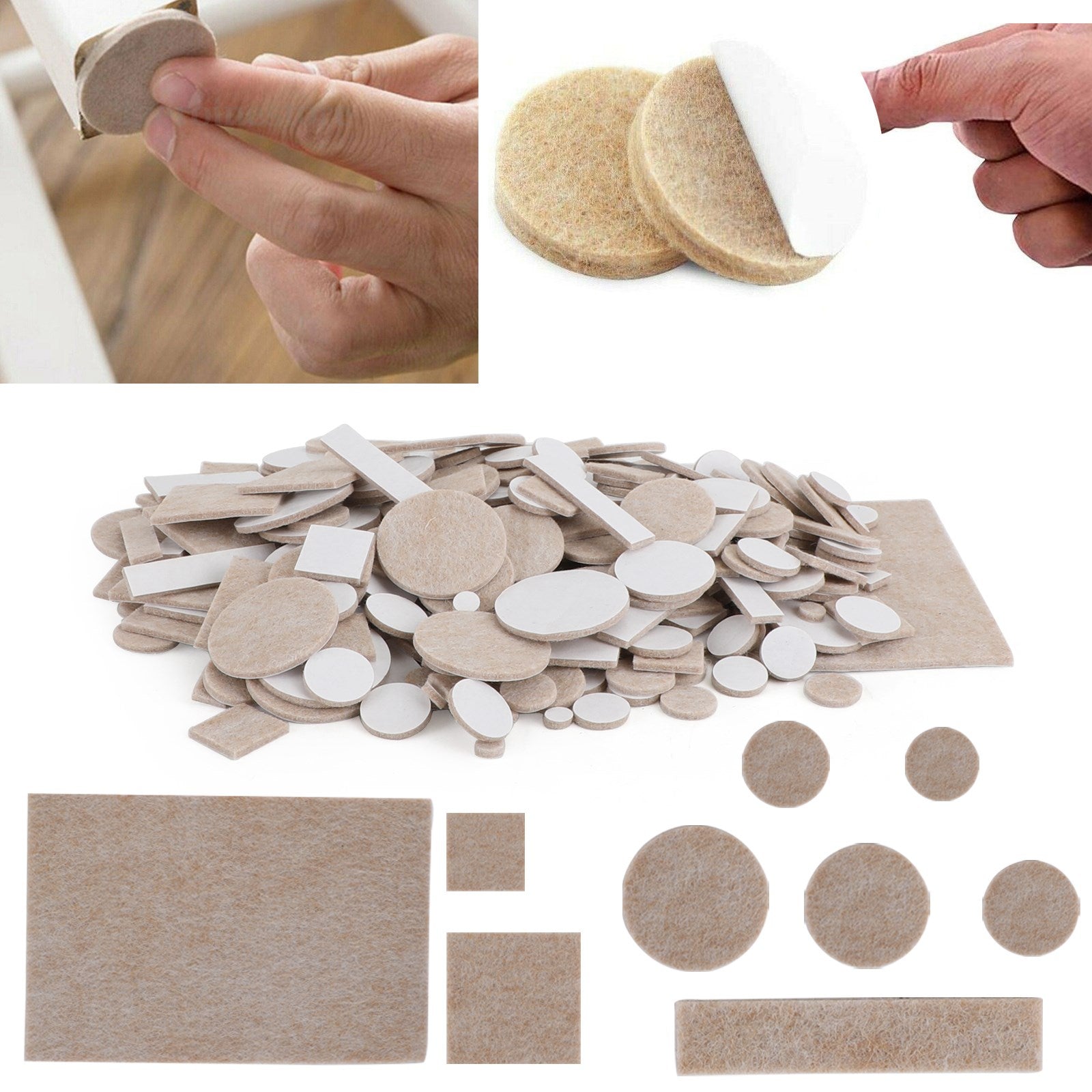 2 väriä 357 Itsensä tarttuvat huopat kovan pintakalusteen kannalta