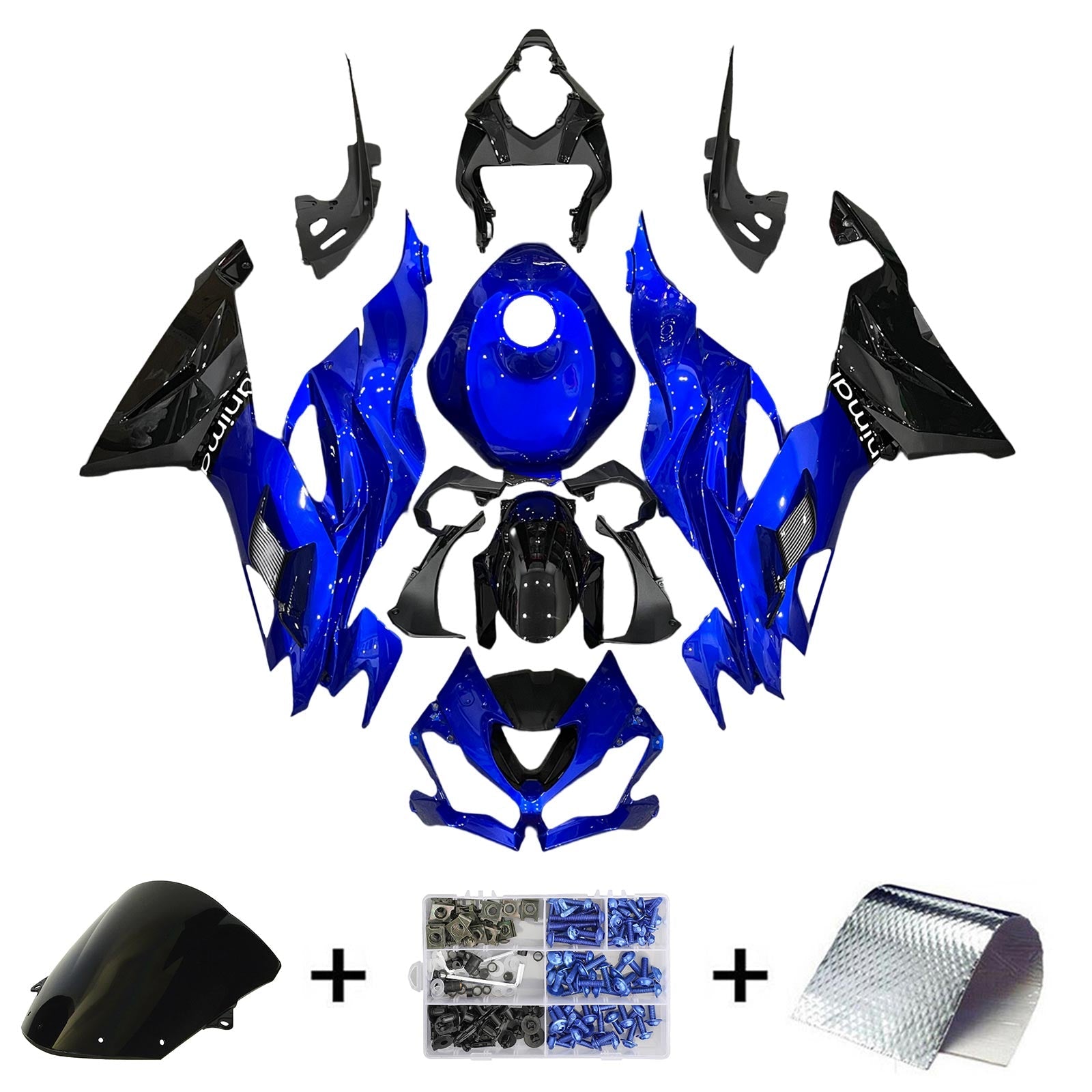 Amotopart Kawasaki ZX6R 2019-2023 ABS kunststof carrosseriekuipset