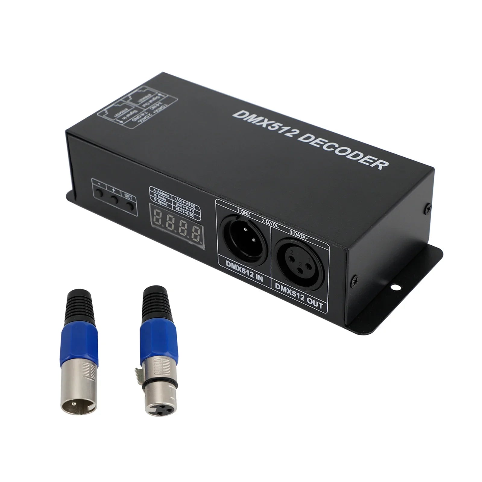 LED RGB DMX 512 Controller Dekooderi Himmennin 3 kanavaa 24A 3x8A Stripe Light