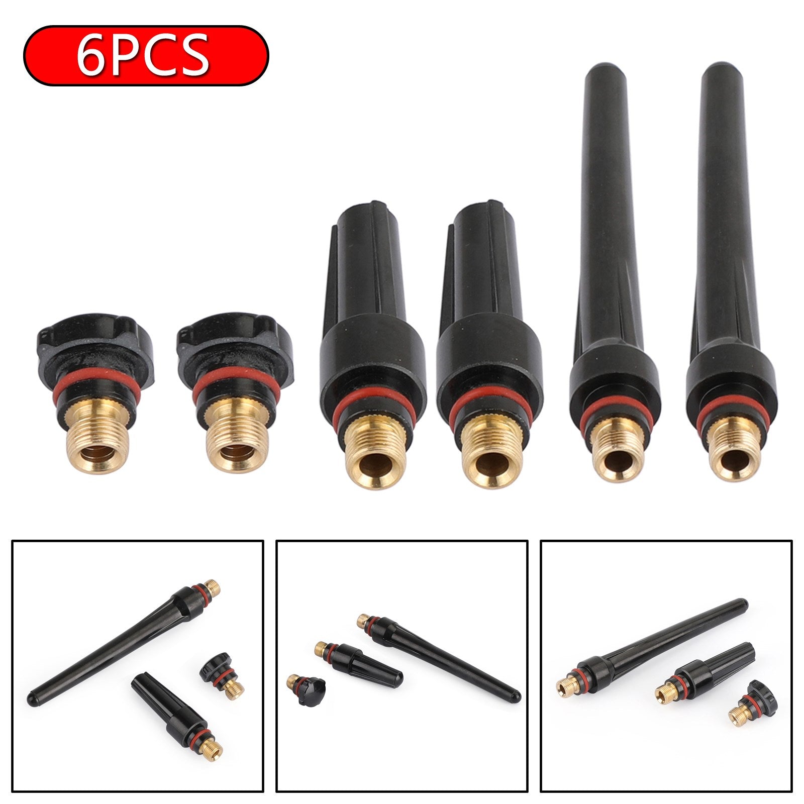 Takakannet TIG-hitsauspolttimelle WP17 WP26 WP18 pitkä keskipitkä lyhyt 2x 7,8,9