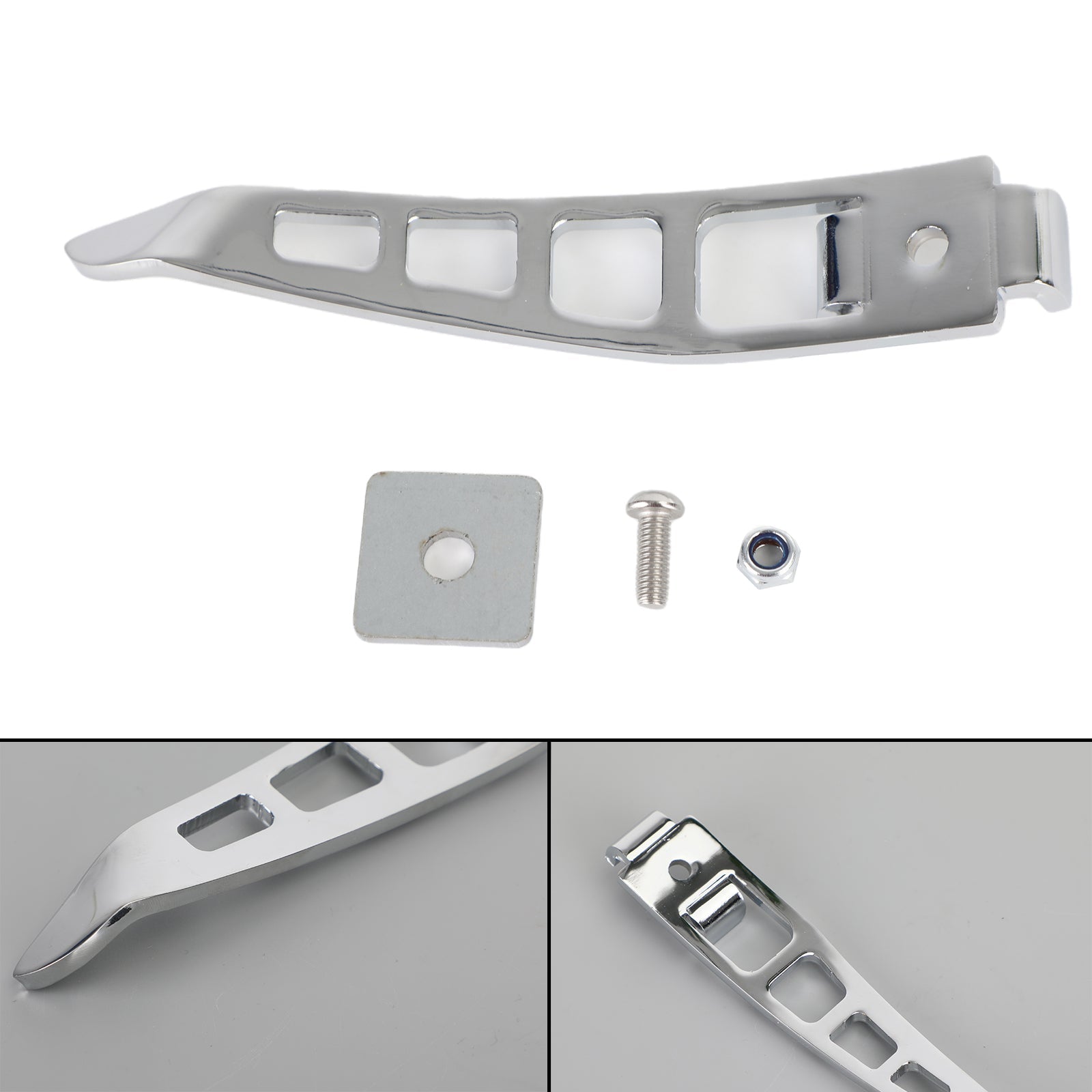 Estensione cavalletto per cavalletto moto cromata adatta per Harley Dyna Glide 93-17 generica