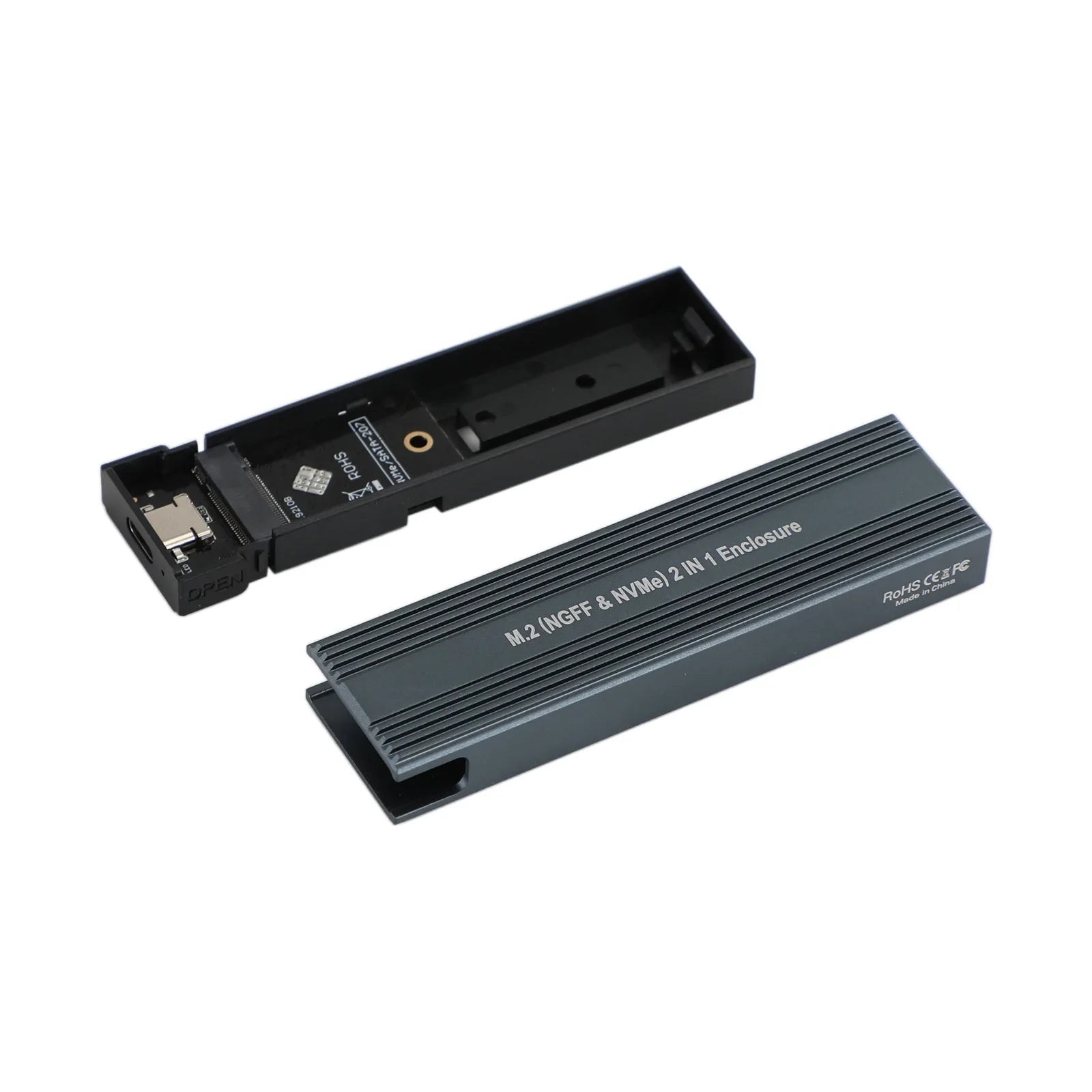 SSD -kotelo M.2 NVME - USB 3.1 kaksoisprotokollan kiintolevy M2 NVME -laatikko