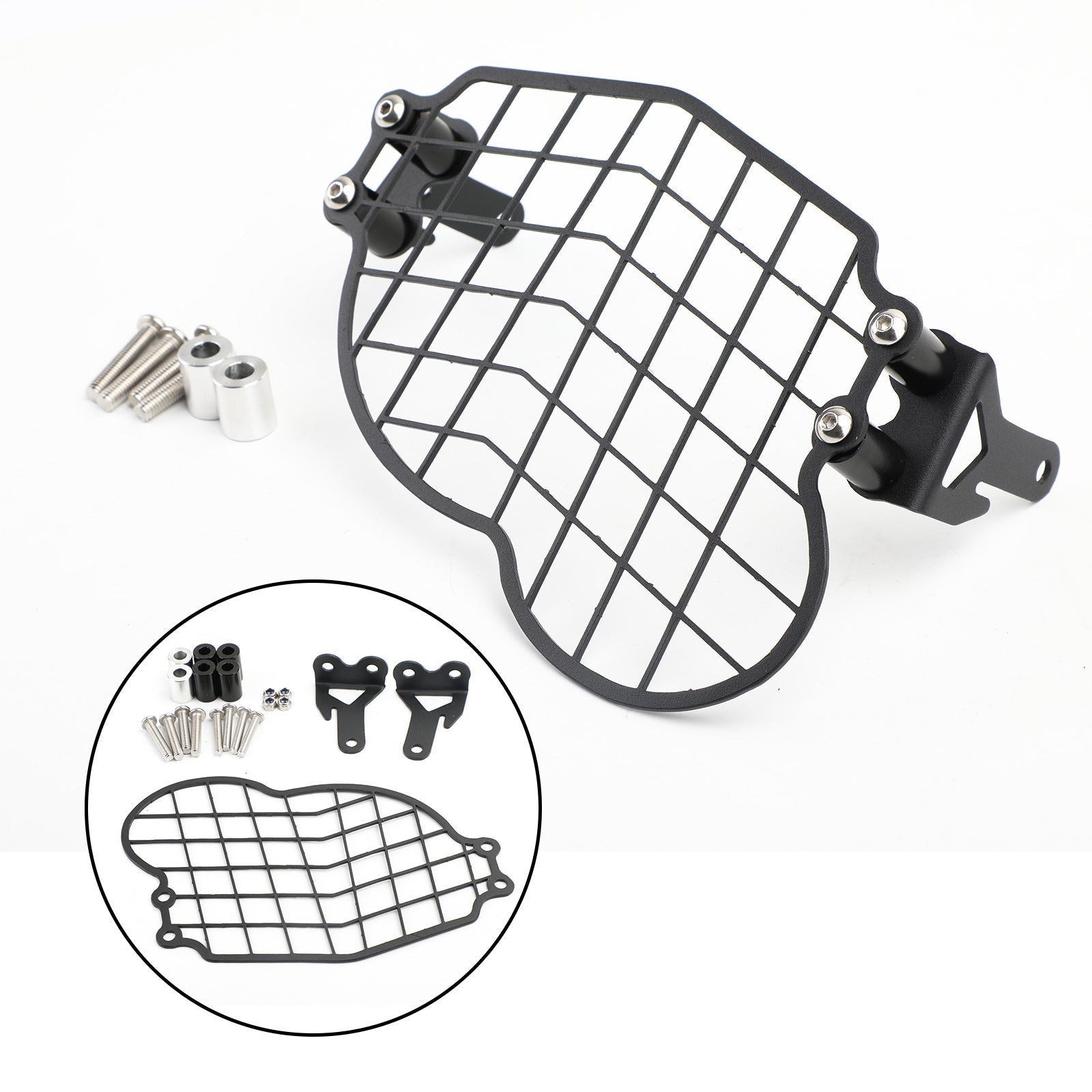 Osłona reflektora ze stali nierdzewnej do BMW G650GS Sertao 2011-2017