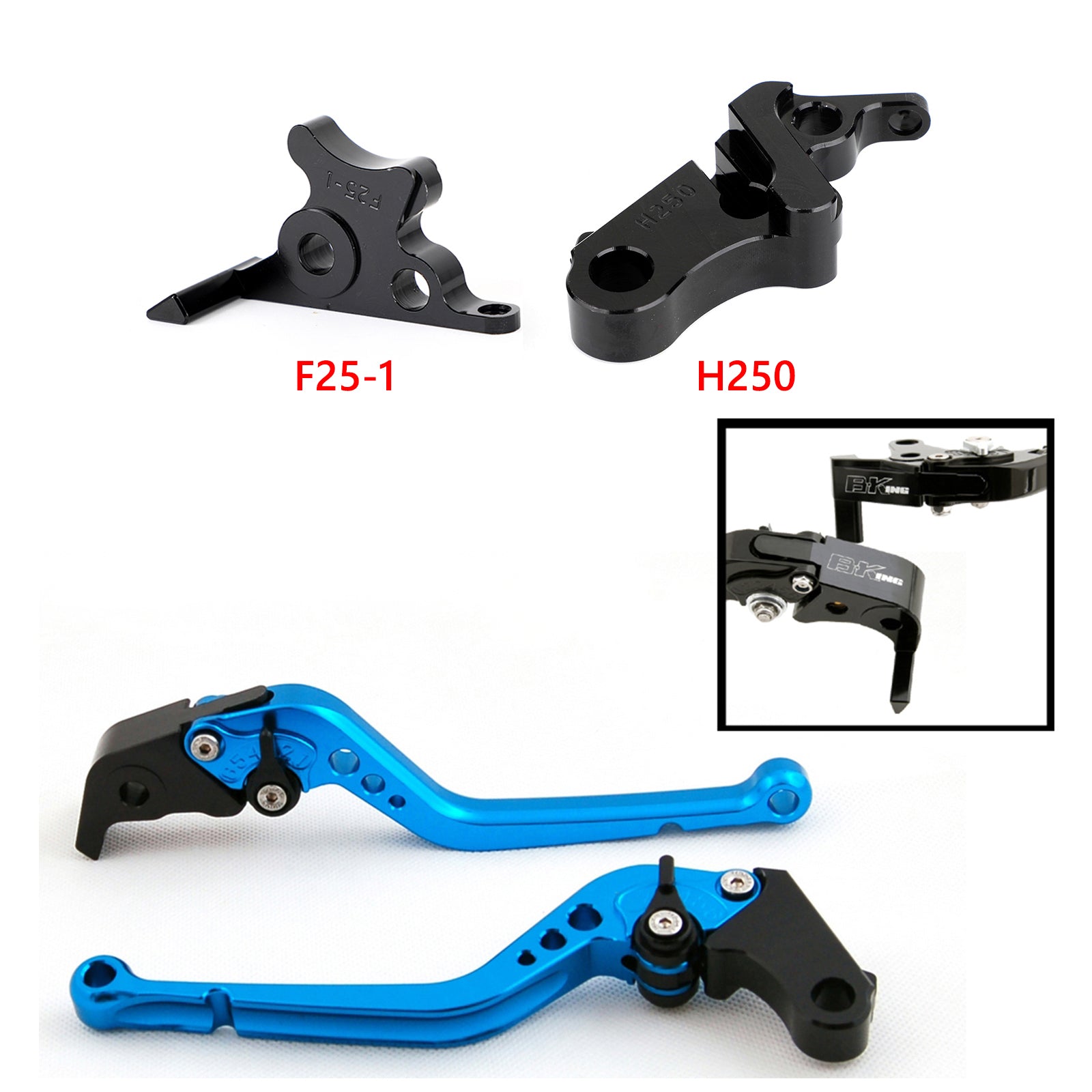 Palanca larga de freno de embrague para Honda CBR500R/CB500F/X 19-21 CBR300R 19-21 Genérico