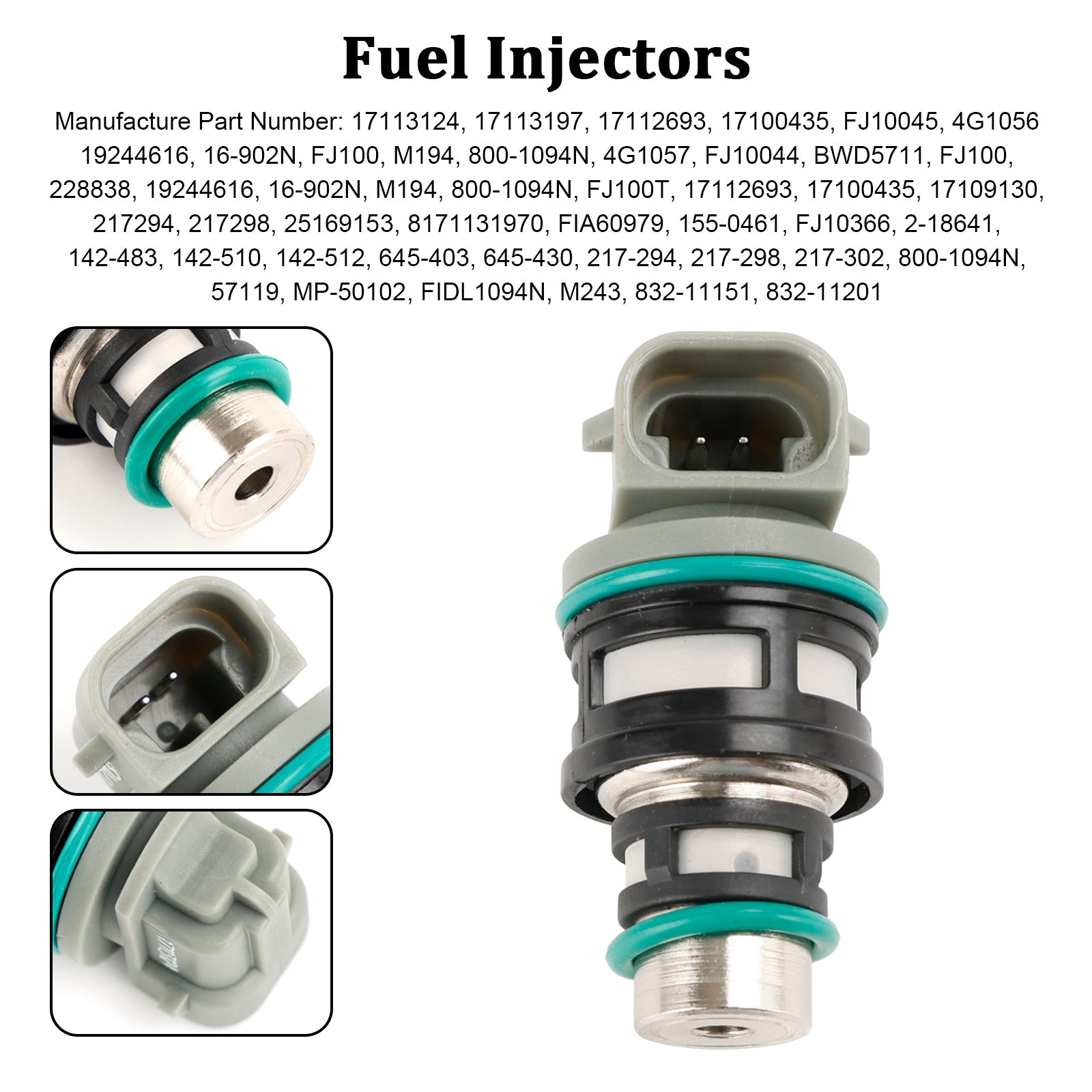 Injektorji za gorivo 17113124, 1 kos, za Chevy, Buick Pontiac, 2.2 L, 17113197