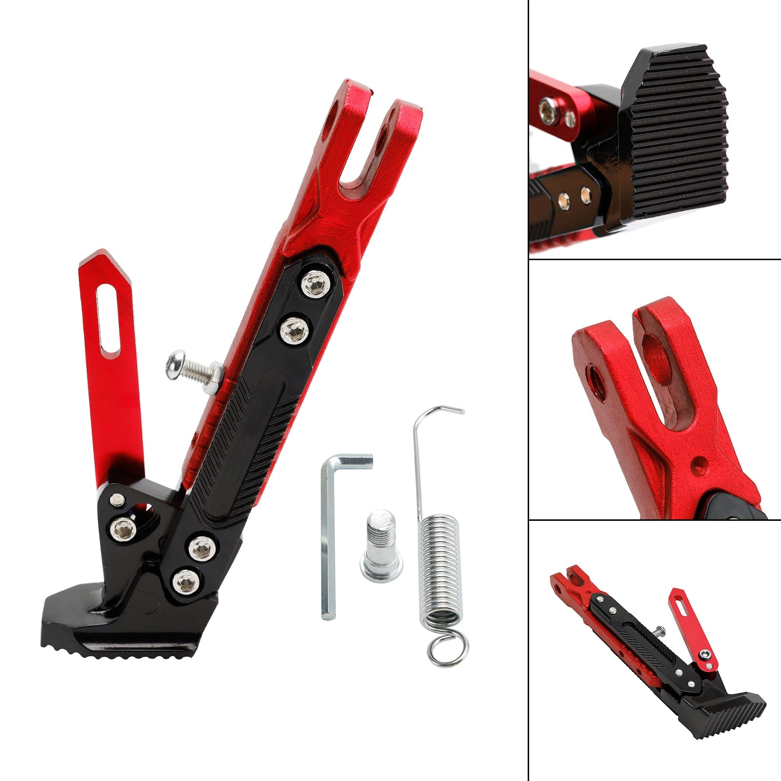 Električna motoristična škrlata, podpora za parkiranje, nastavljiva stranska podpora