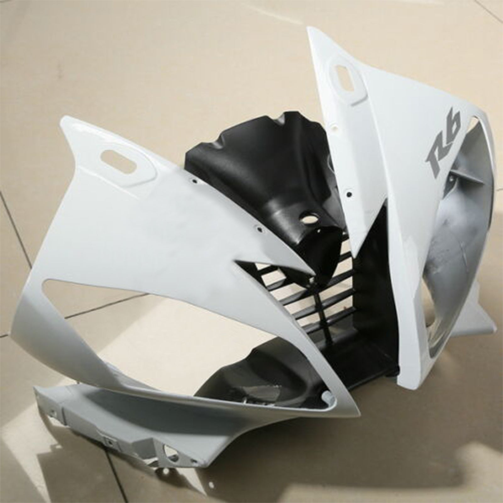 Amotopart Kit de carénage pour Yamaha YZF R6 YZF-R6 2006-2007 Rouge Blanc Générique