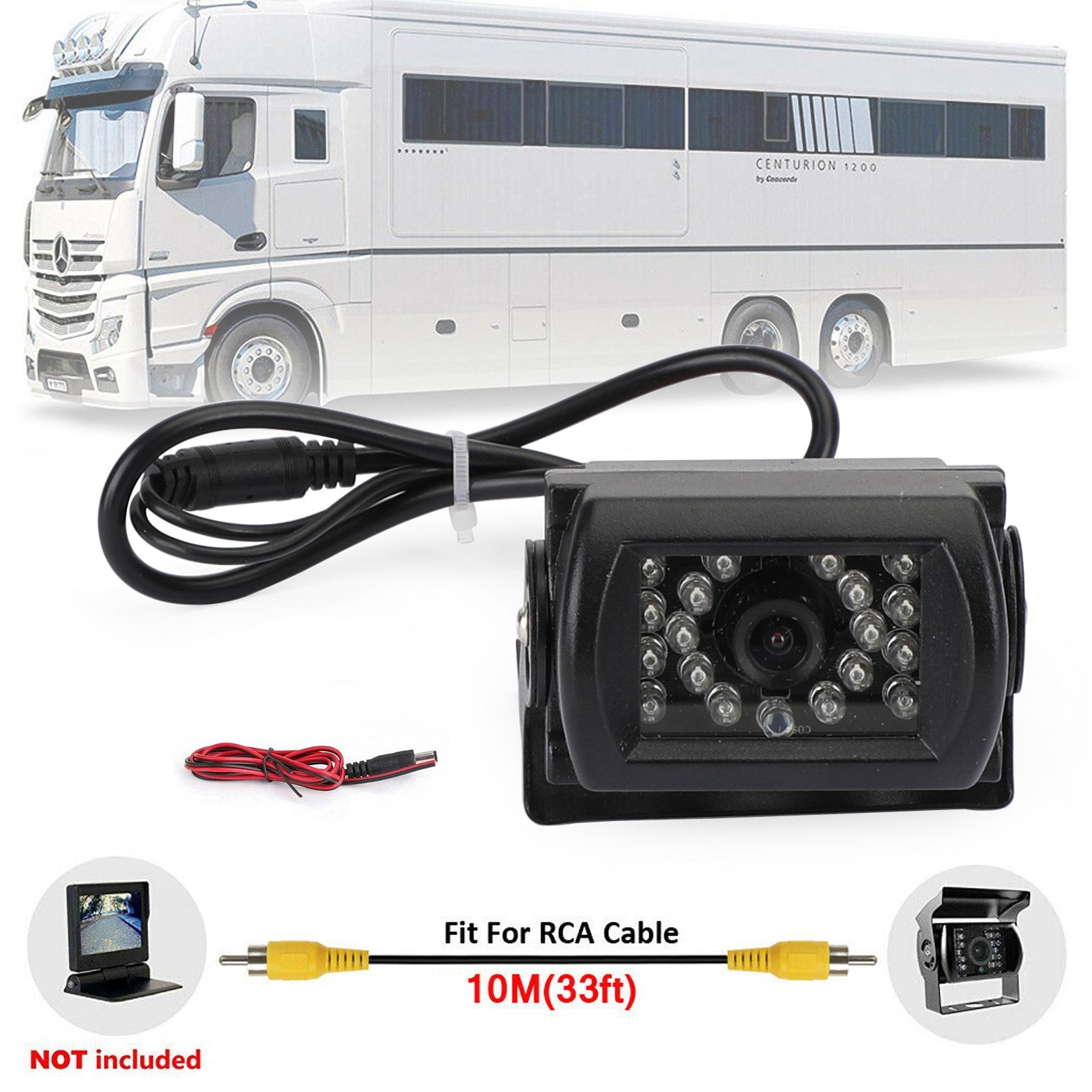 Auto achteruitrijcamera 18 IR CCD Heavy Duty achteruitrijcamera 12-24V