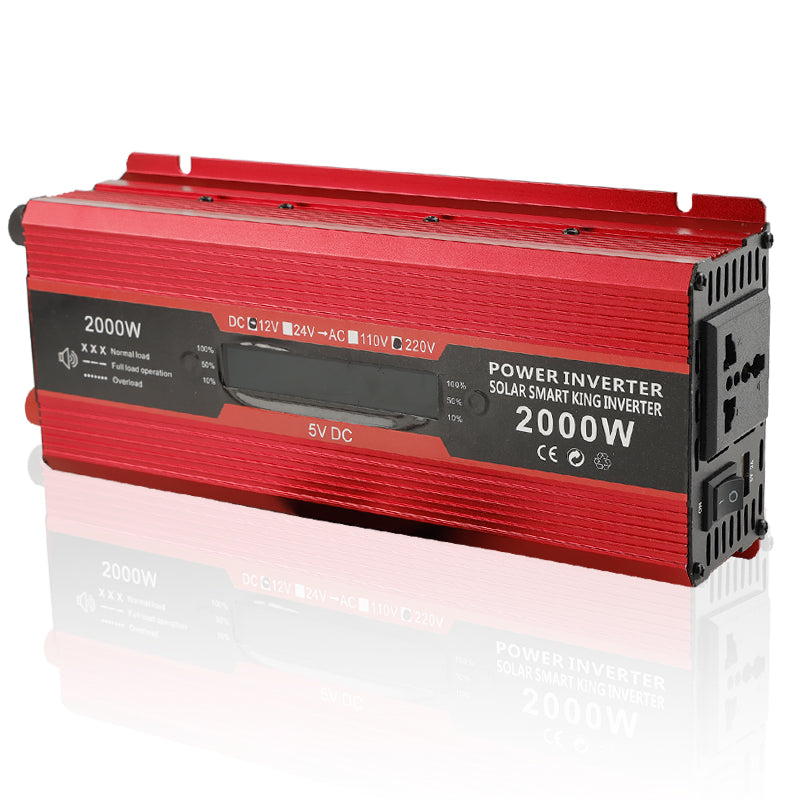 Convertitore di alimentazione per auto Convertitore DC 12V a AC 220V Trasformatore LCD Display LED 2000W