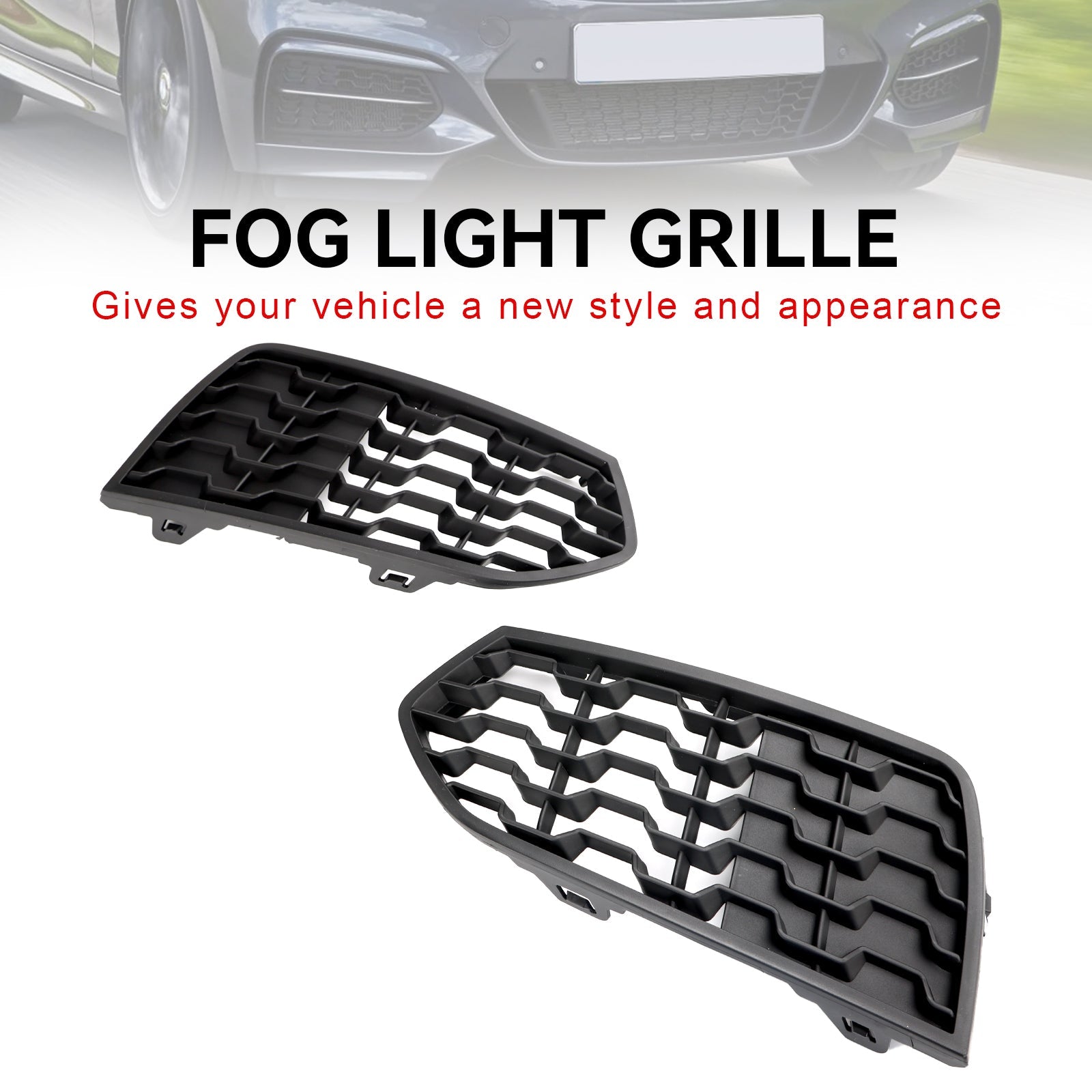 BMW F22 F23 2012-2017 2PCS Pare-chocs avant M Grilles antibrouillard Grill
