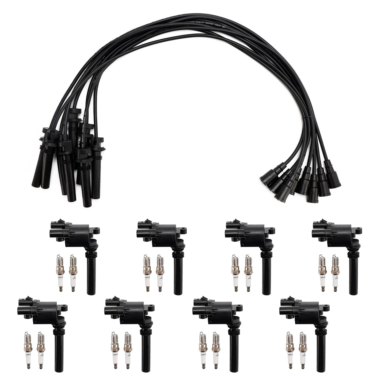 Dodge Ram 1500 2500 3500 5.7L V8 UF378 Bobina de encendido + Vela de encendido + Set de hilo