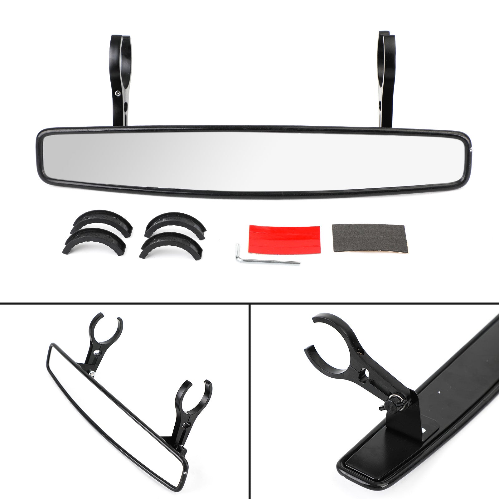 Specchietto retrovisore centrale UTV da 1,75" 2" 15" per Polaris Ranger RZR 900 XP 1000 S Turbo generico