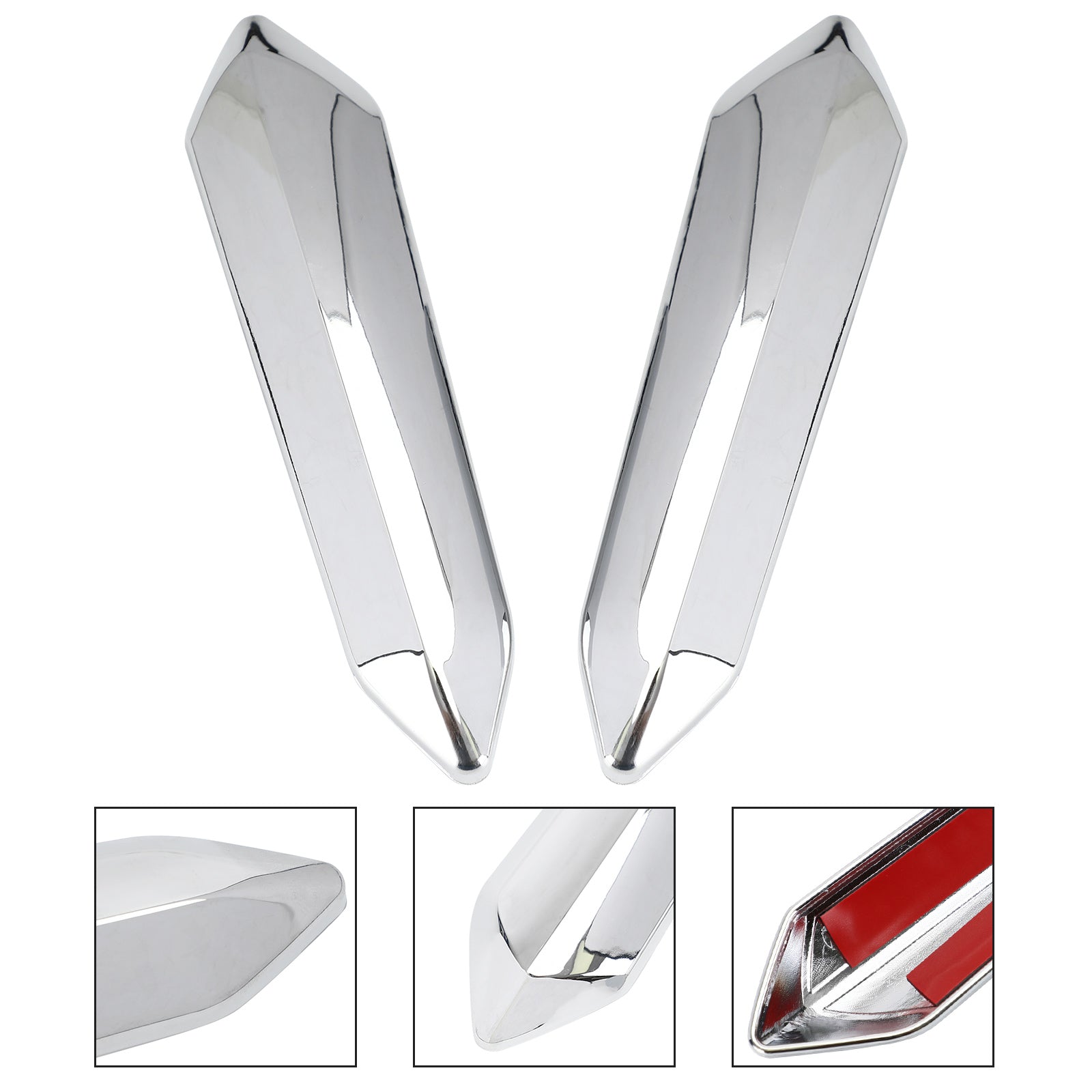 Paire de couvre-jambes de pare-brise chromés pour Honda Goldwing GL1800 2018-2021 générique