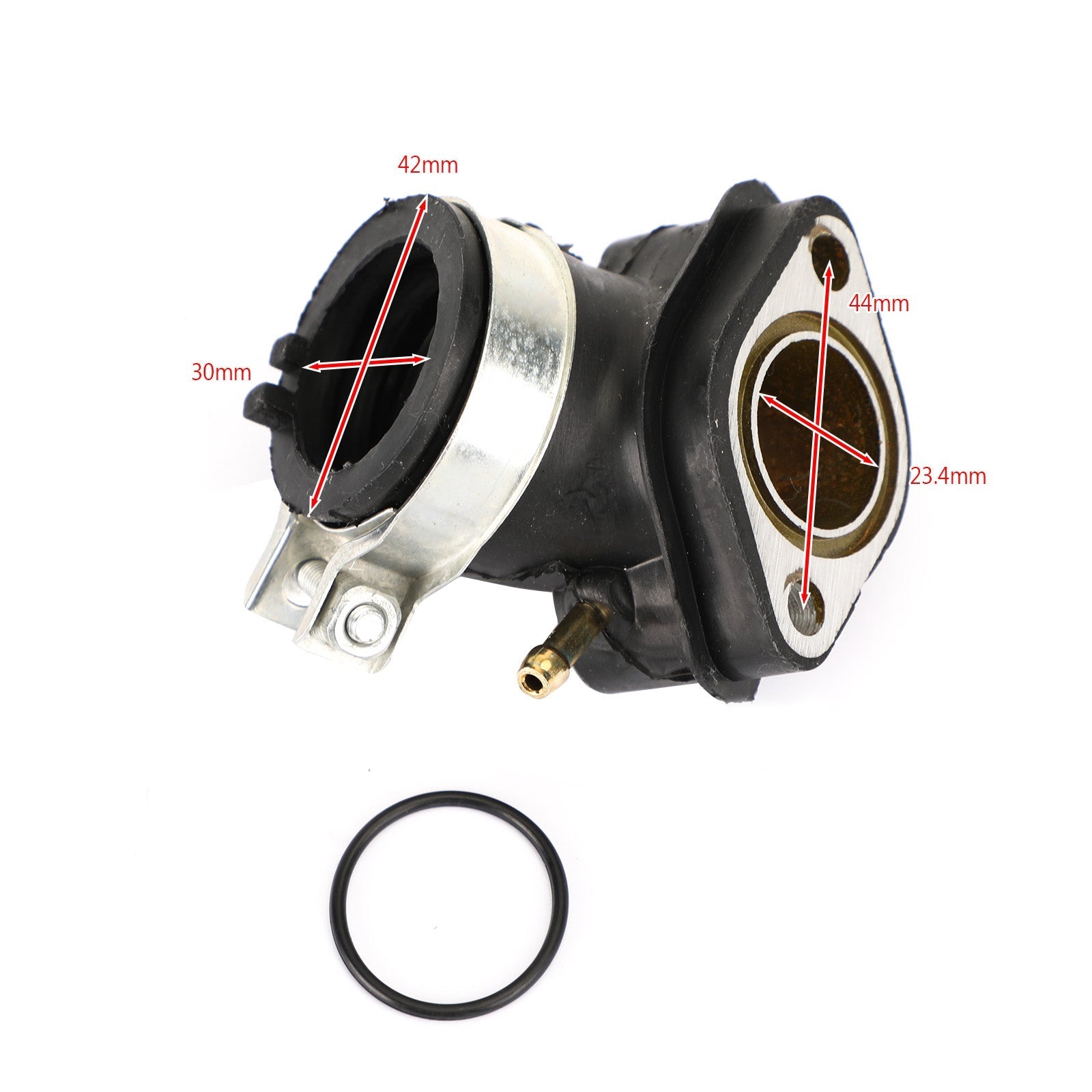 Tubo collettore di aspirazione carburatore per scooter ciclomotore GY6 ATV 110cc 125cc 150cc Nuovo generico