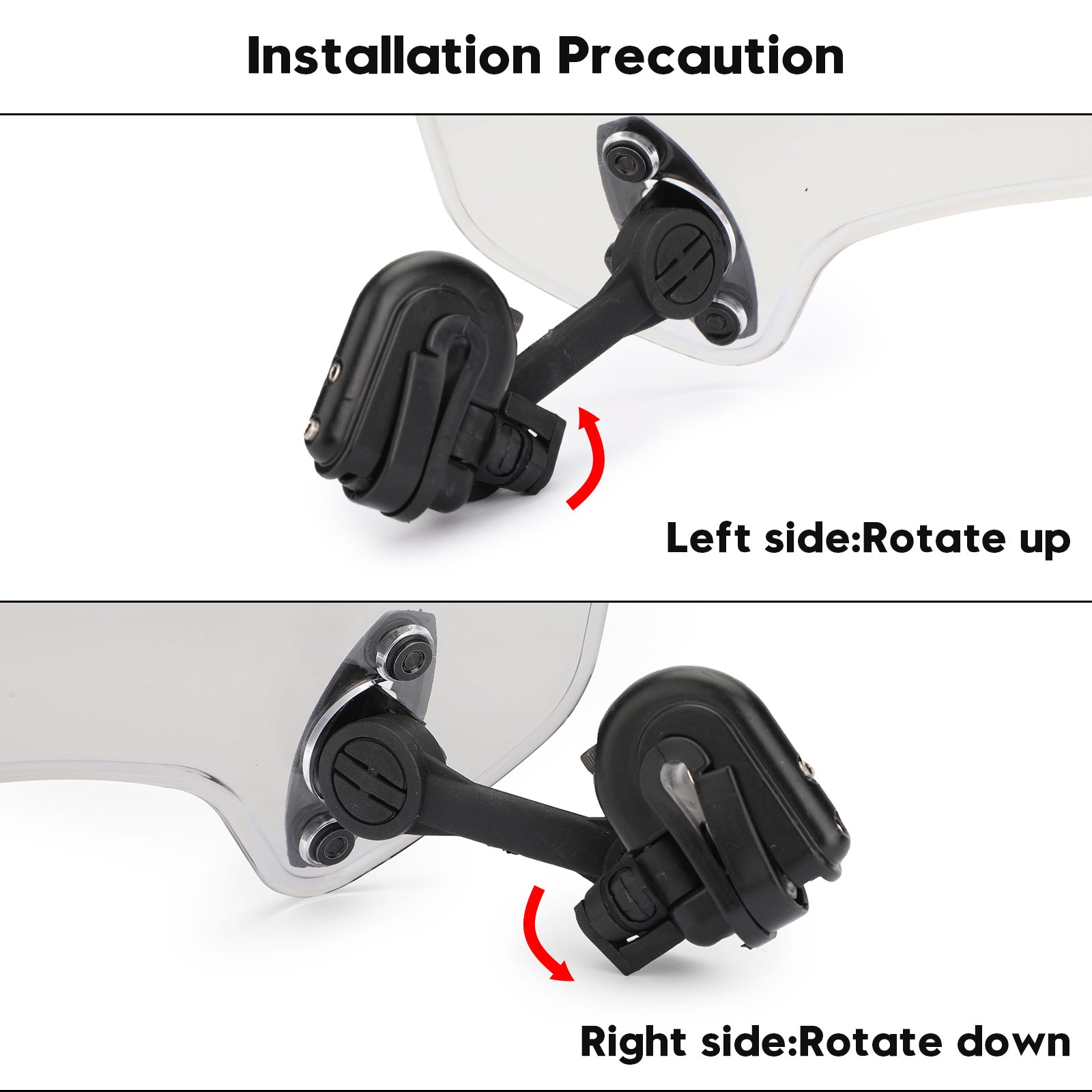 Clip regolabile in moto sul deflettore del vento di espansione del parabrezza