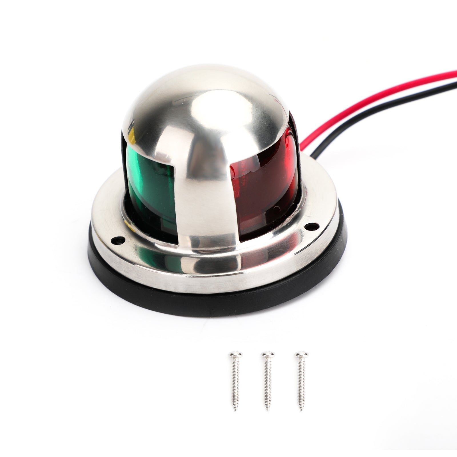 Luci di navigazione a prua a LED in acciaio inossidabile 12V per pontone per barche marine 2 IN 1