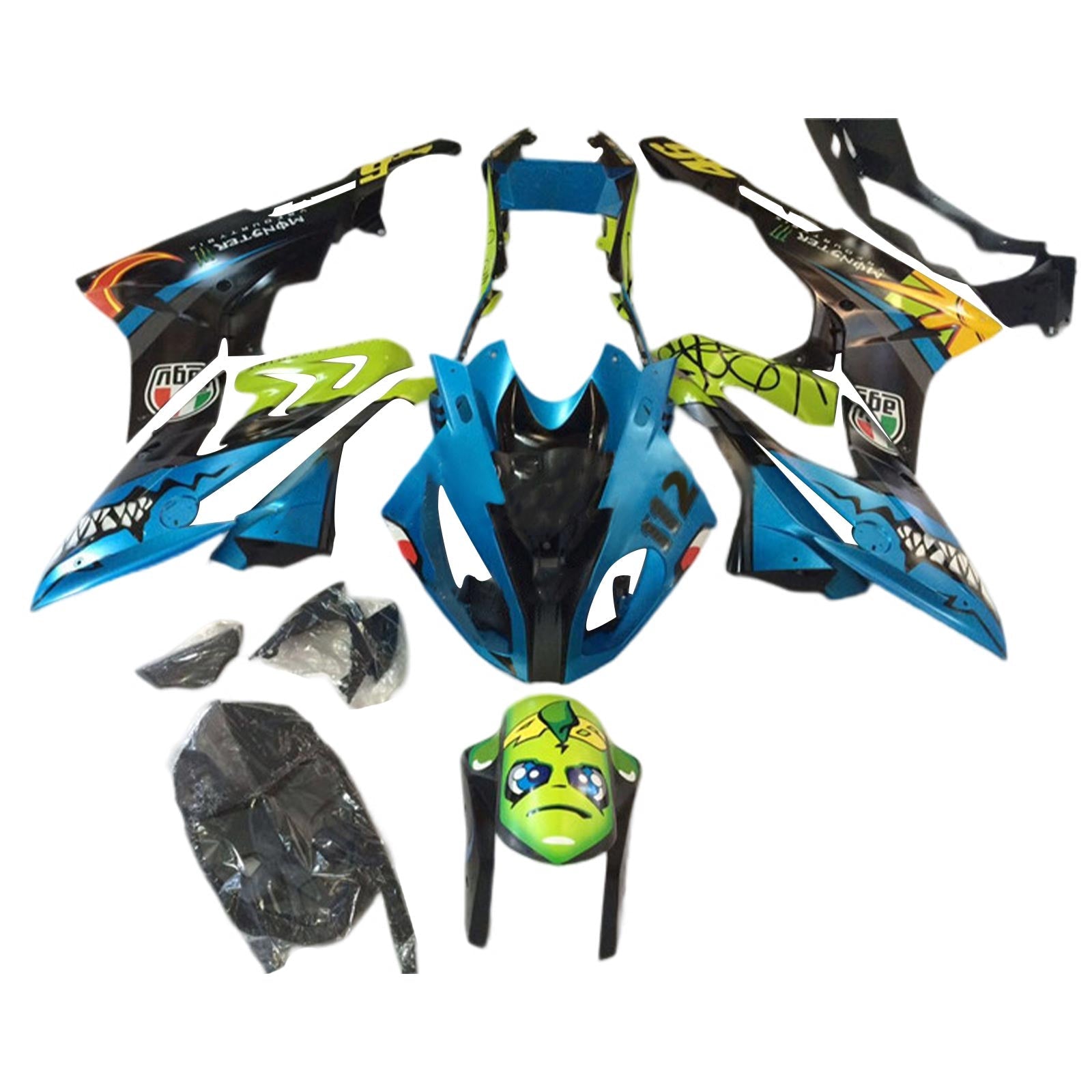 Amotopart BMW S1000RR 2017-2018 Kit Carénage Carrosserie Plastique ABS