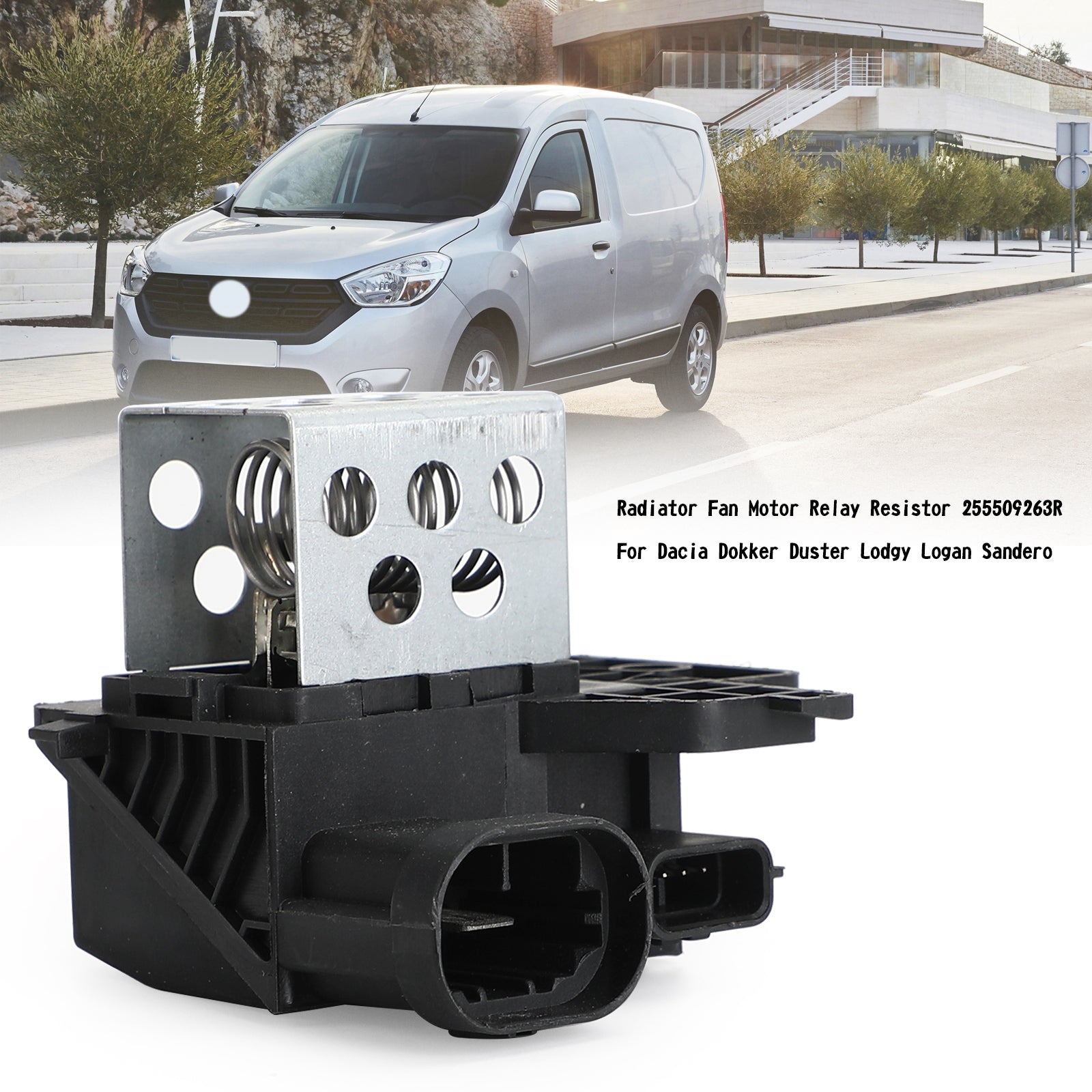 255509263R Dacia Dokker Lodgy Logan Jäähdyttimen tuulettimen moottorin relevastus