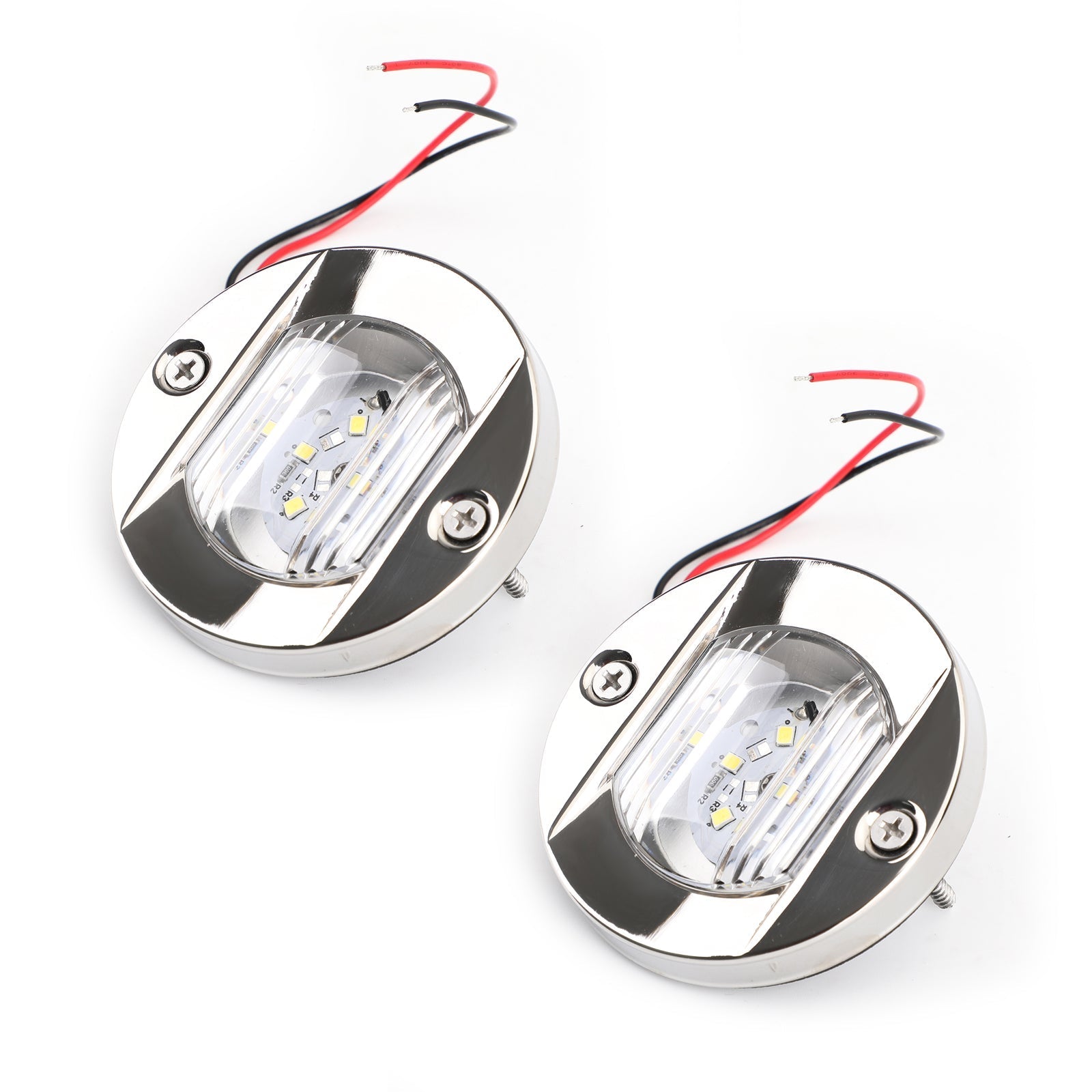 2pcs LED mornariška jahta jahta krom sidrno krmo svetlob