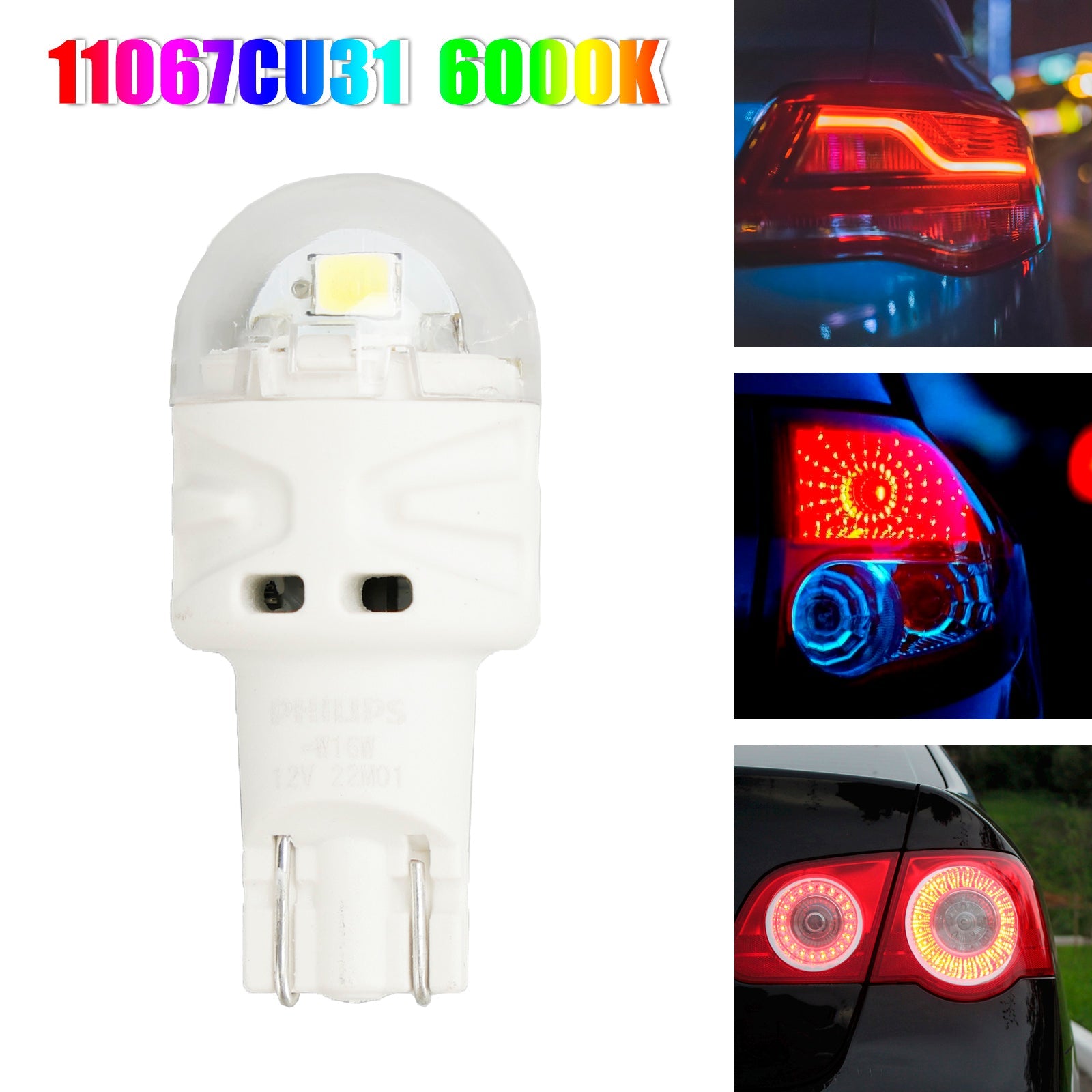 Para Philips 11067CU31B1 Ultinon Pro3100 LED-BLANCO W166000K W2.1x9.5d