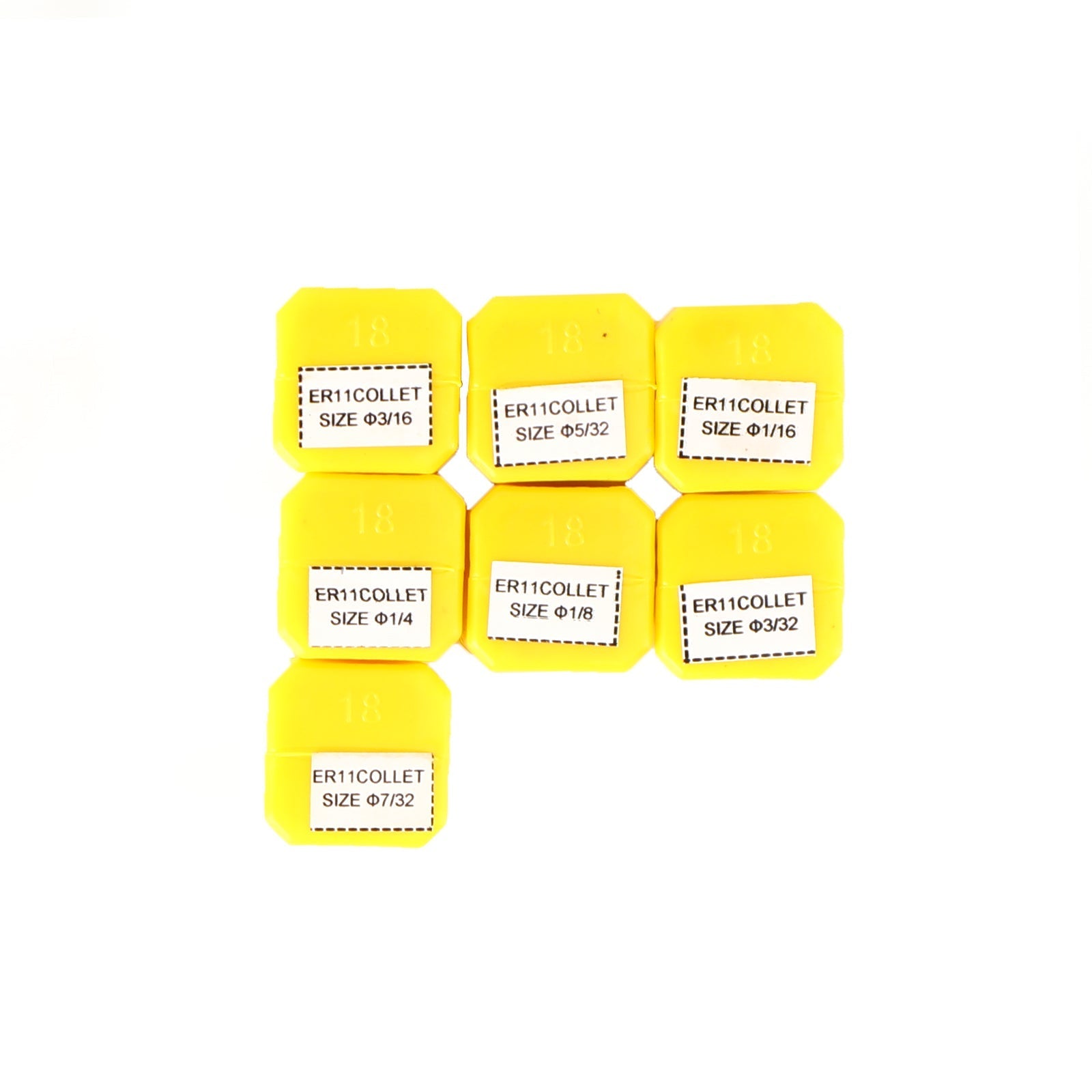 7 szt. ER11 tuleja sprężynowa 1/16 "-1/4" do frezarki CNC