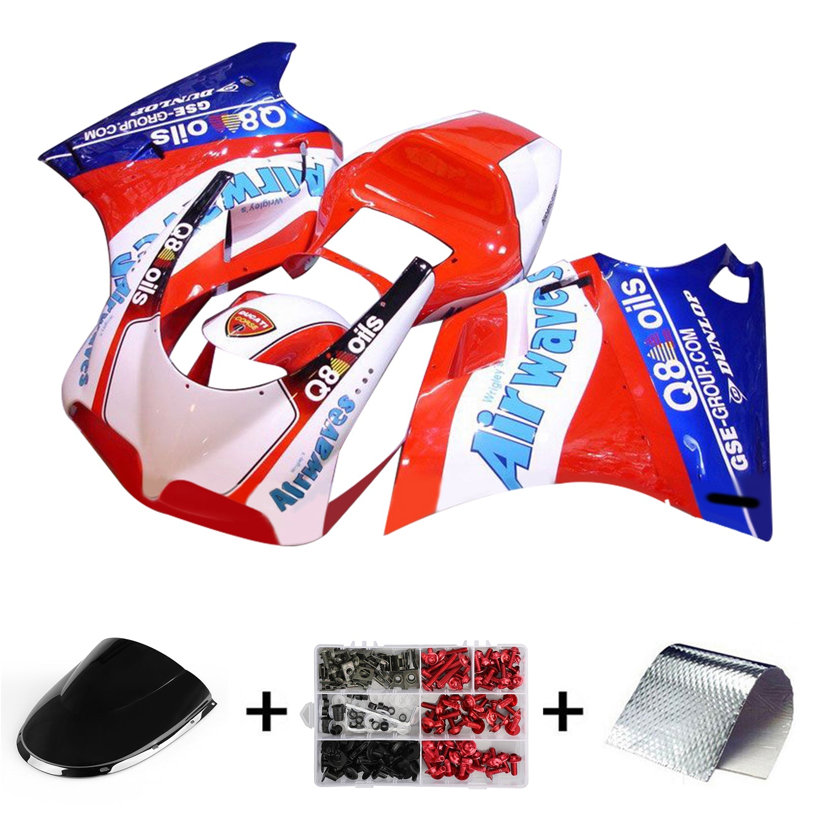 Amotopart Ducati 996 748 1996-2002 Zestaw nadwozia ABS Fairing