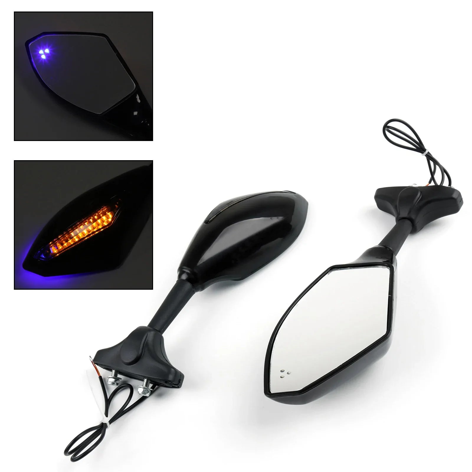 Yamaha yzf r6 r6s fz1 fz6 fazer fz8s fjr1300 xj6 fzr600 par generična LED ogledala